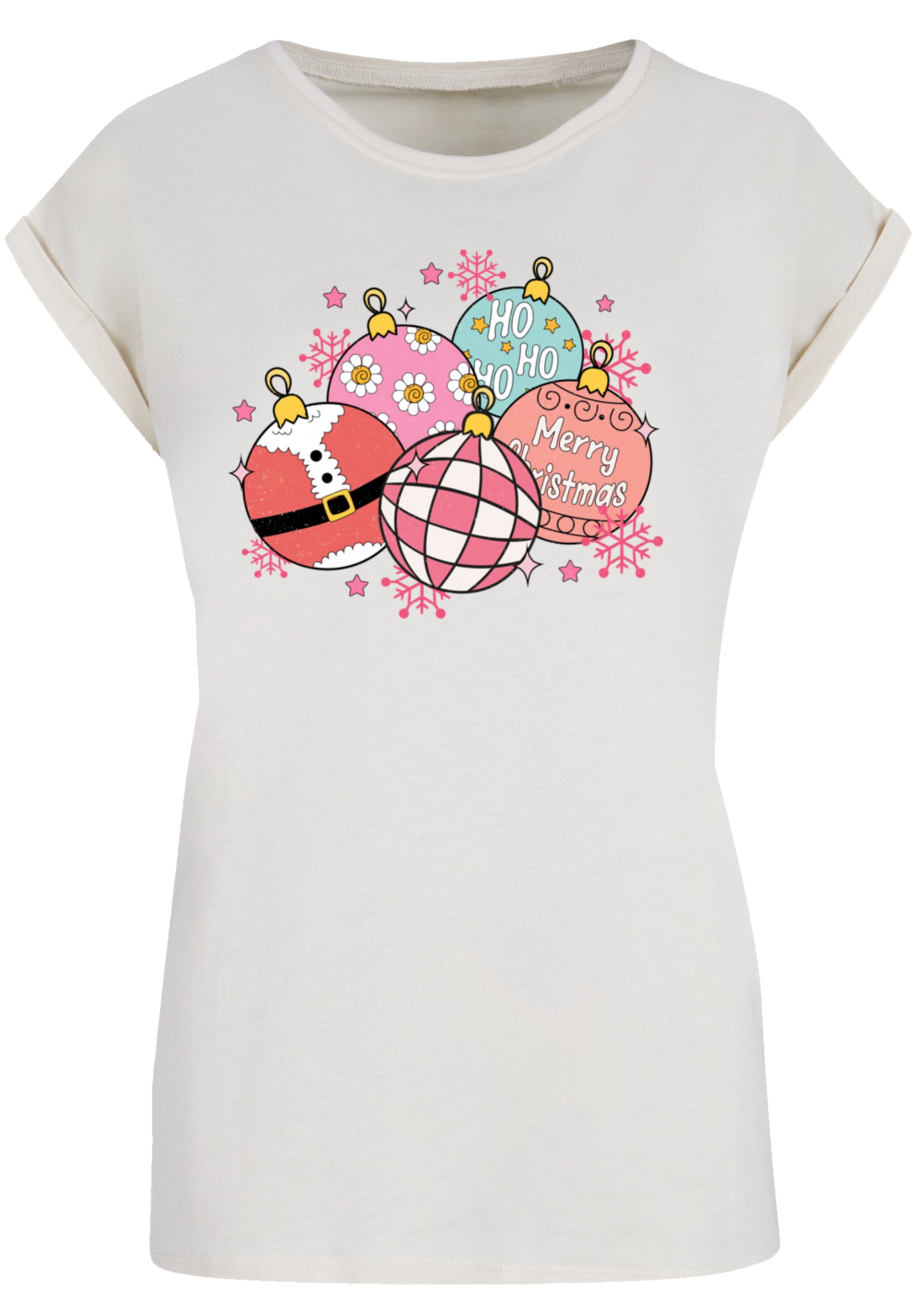 F4NT4STIC T-Shirt »Pink Cute Weihnachten Tree Balls«, Premium Qualität, Weihnachts-Kollection