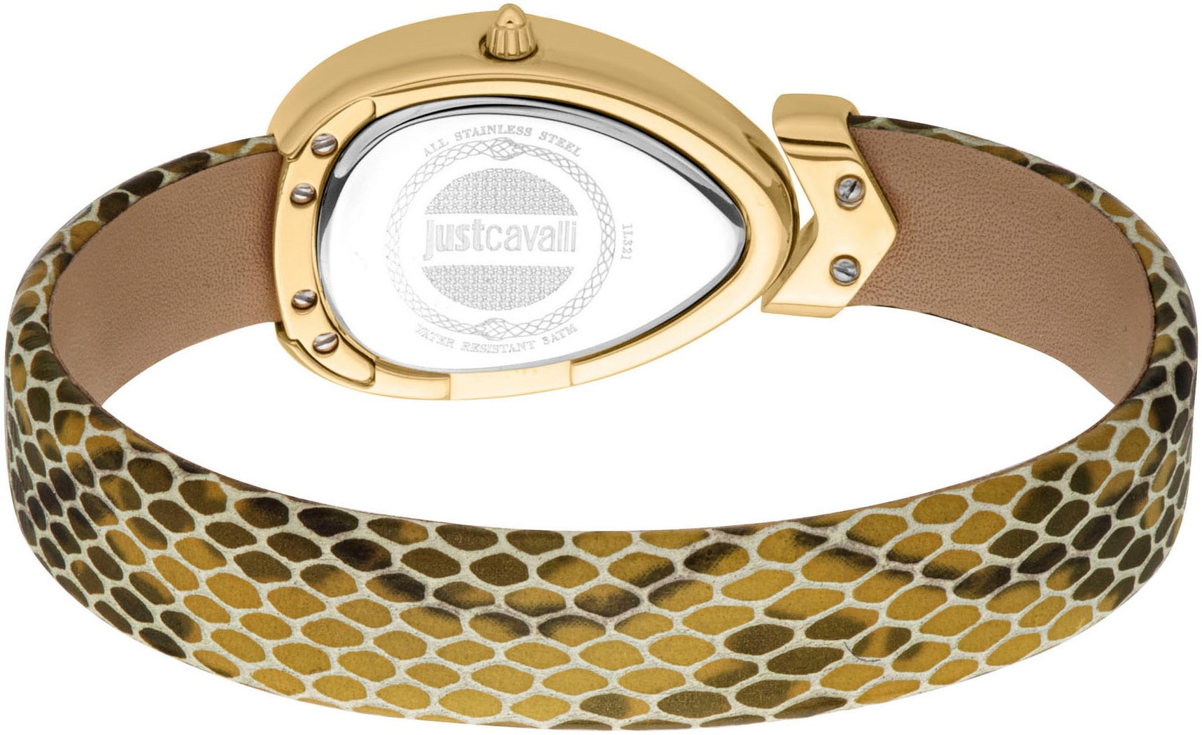 Just Cavalli Time Quarzuhr »Signature Snake«, Armbanduhr, Damenuhr, Kristallsteine