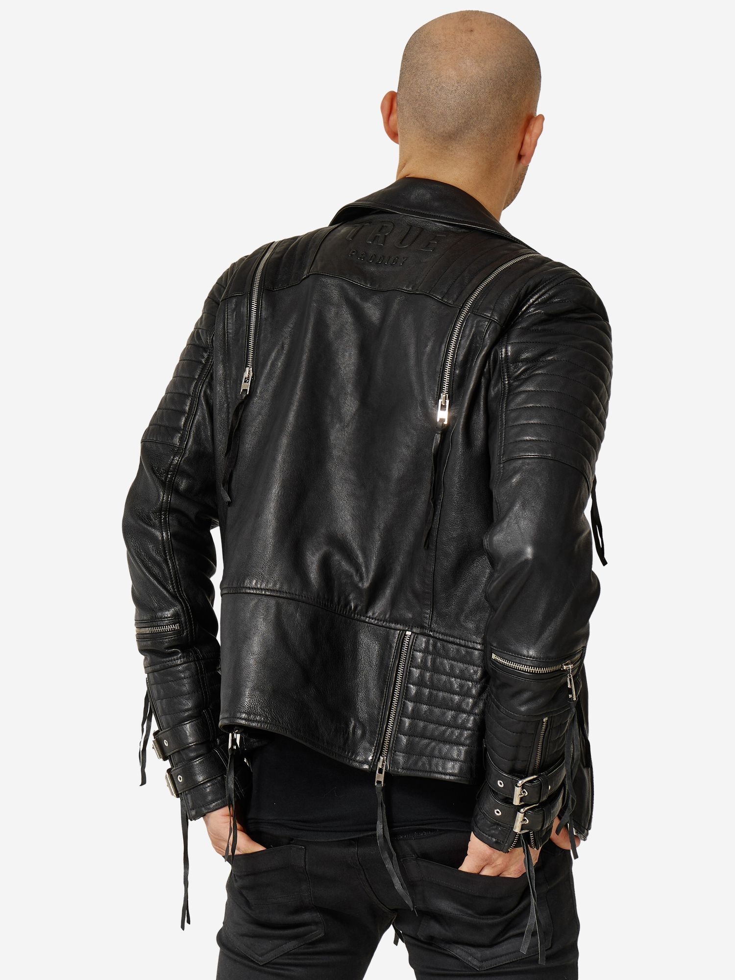 trueprodigy Lederjacke »Jackson mit Absteppungen und Zippern« ohne Kapuze