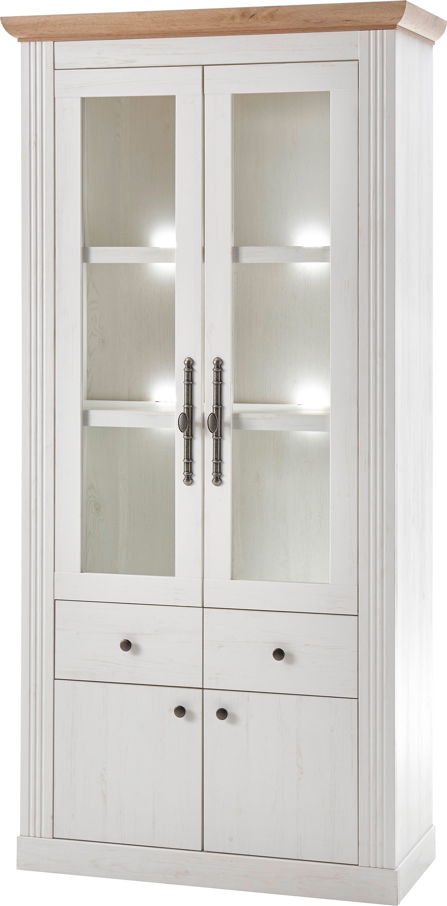 OTTO home Vitrine "Westminster S" Höhe ca. 202cm, im romantischen Landhauss günstig online kaufen