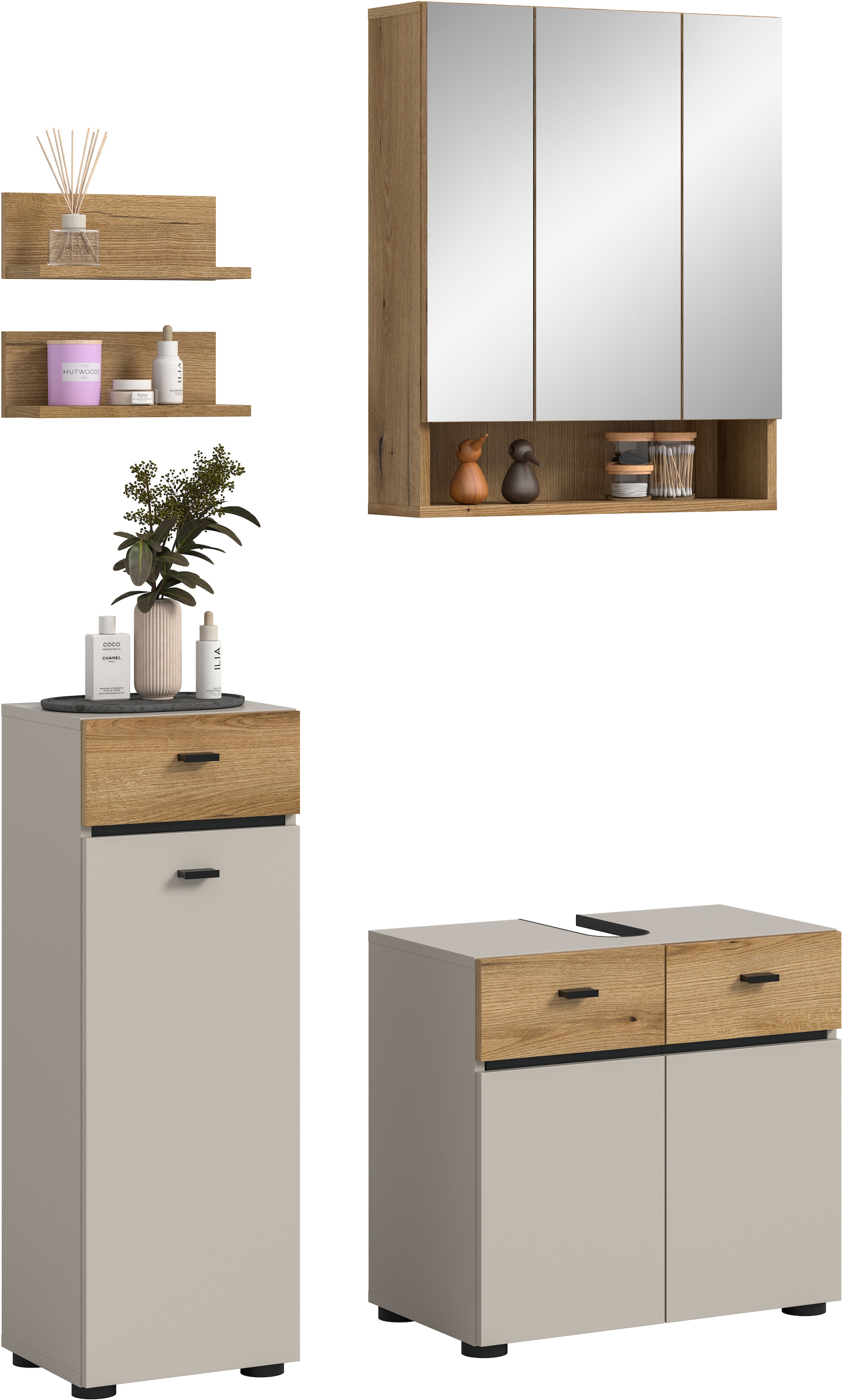 welltime Badmöbel-Set "VANN, 5-teilige moderne Badkombination, individuell günstig online kaufen