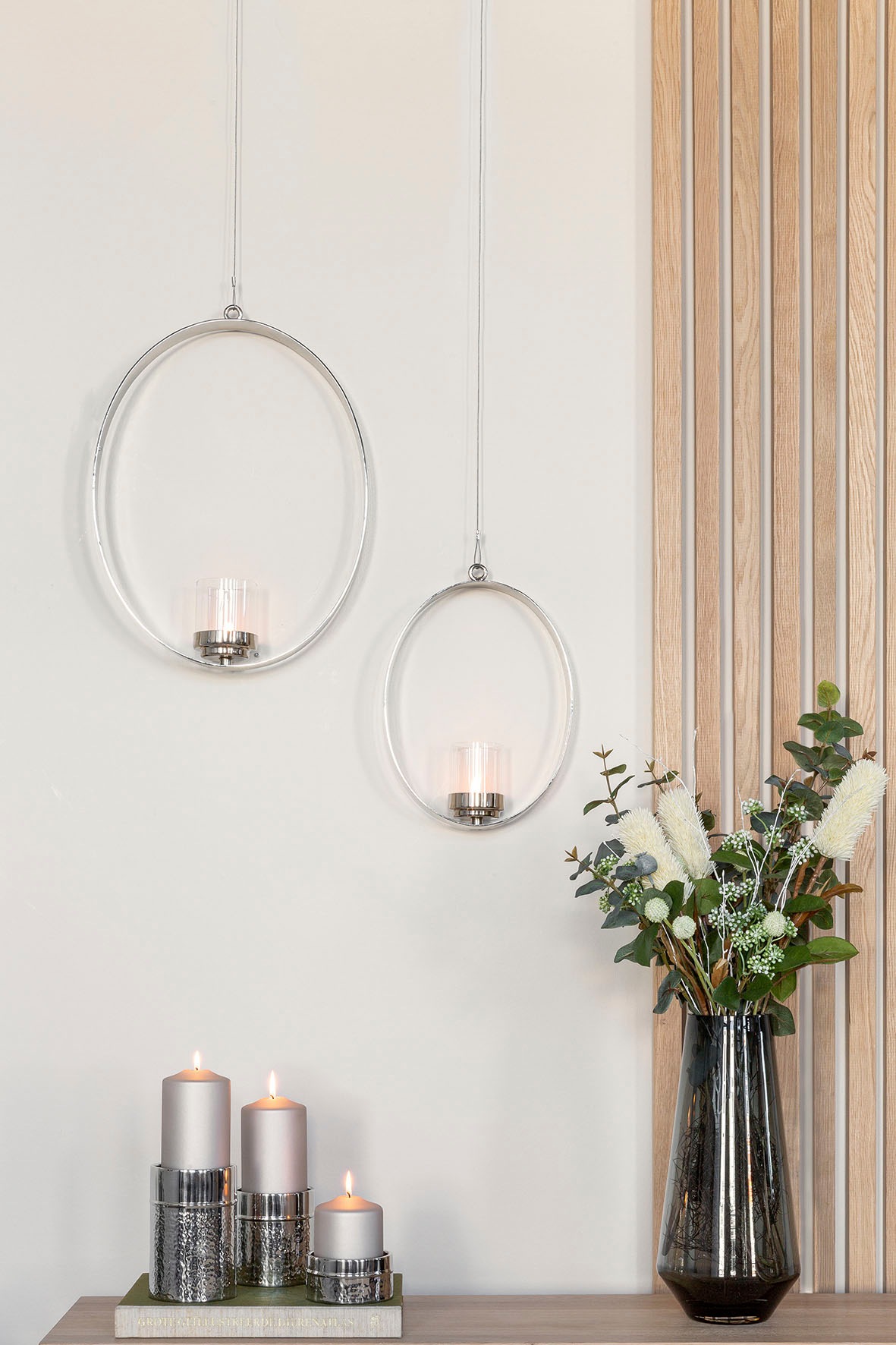 Fink Hängewindlicht "SABINA" Kerzenhalter aus Edelstahl und Glas günstig online kaufen