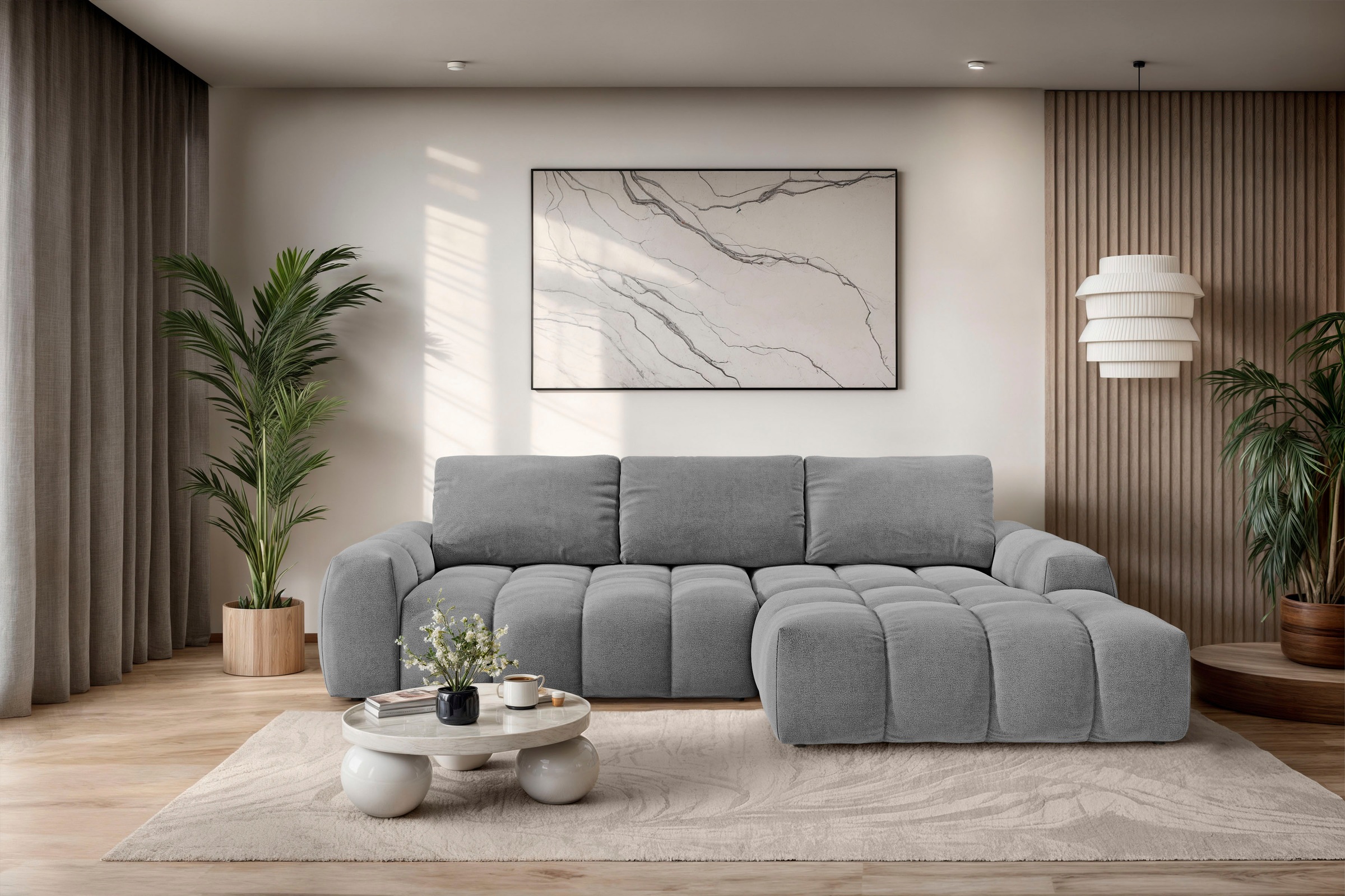 OTTO home Ecksofa "AZITA L-Form, 270 cm - OTTO. Verlässliche Qualität." wahlweise als Schlafsofa m. Bettkasten, Bubble-Optik