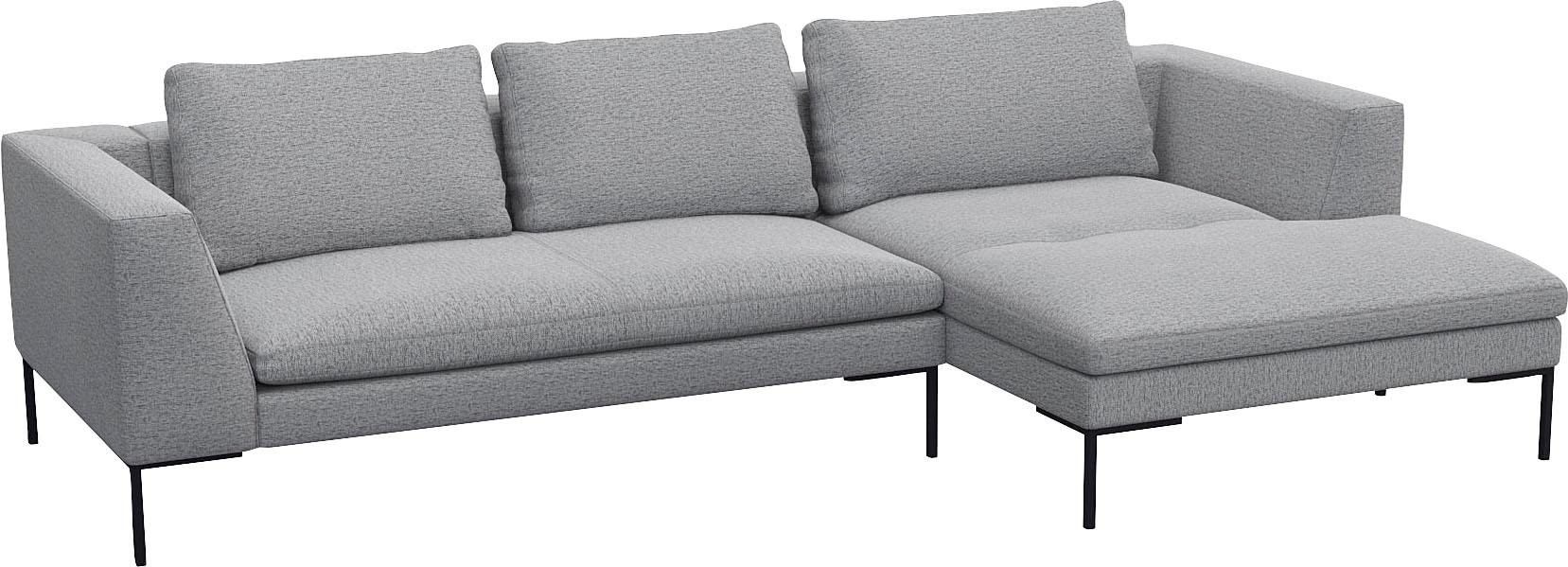 FLEXLUX Ecksofa »Loano, toller Sitzkomfort, L-Form«, modernes Sofa, frei im Raum stellbar, lose Kissen, Kaltschaum im Sitz
