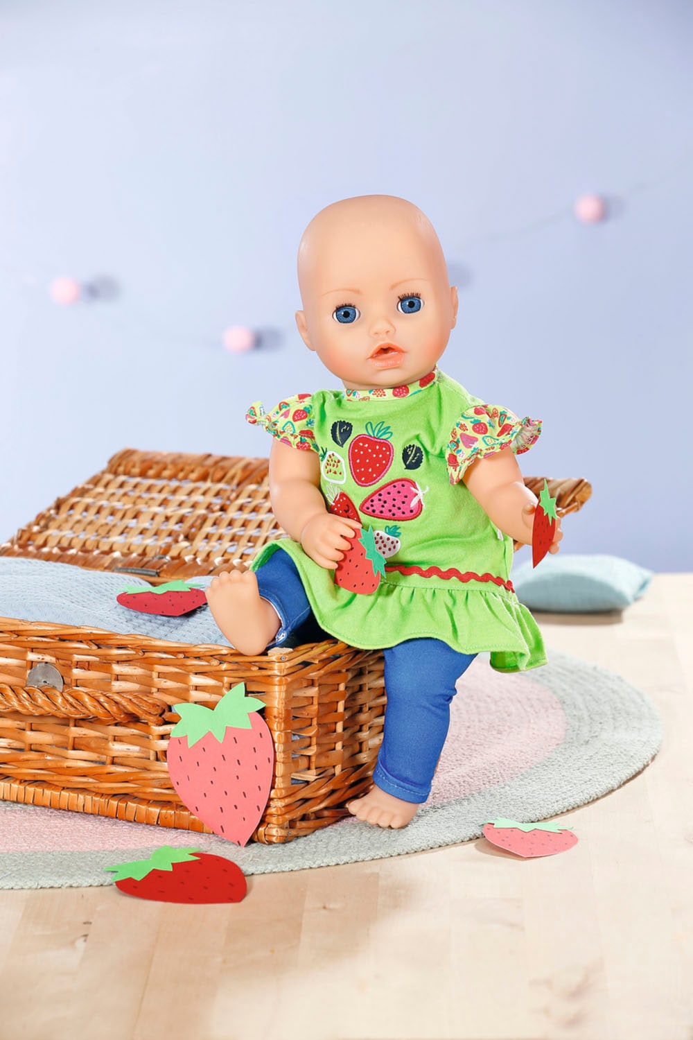 Zapf Creation® Puppenkleidung »Dolly Moda, Erdbeeren Outfit 43 cm«
