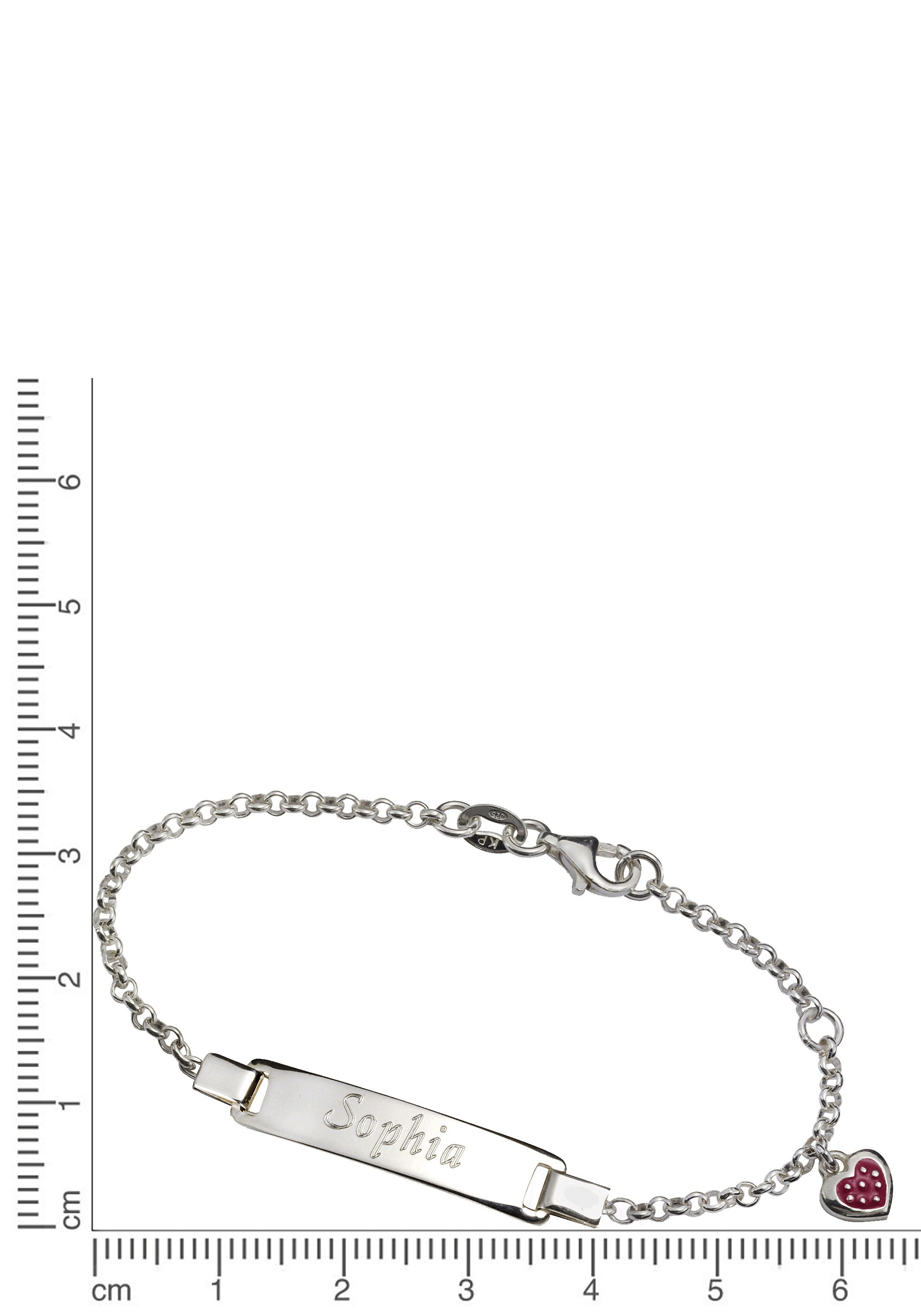 Firetti Armband mit Gravur »Schmuck Geschenk Silber 925 Armkette ID-Platte  Erbskette Erdbeere«, GRAVURwunsch per Mail senden, Anlass Geburtstag Taufe  Weihnachten | BAUR