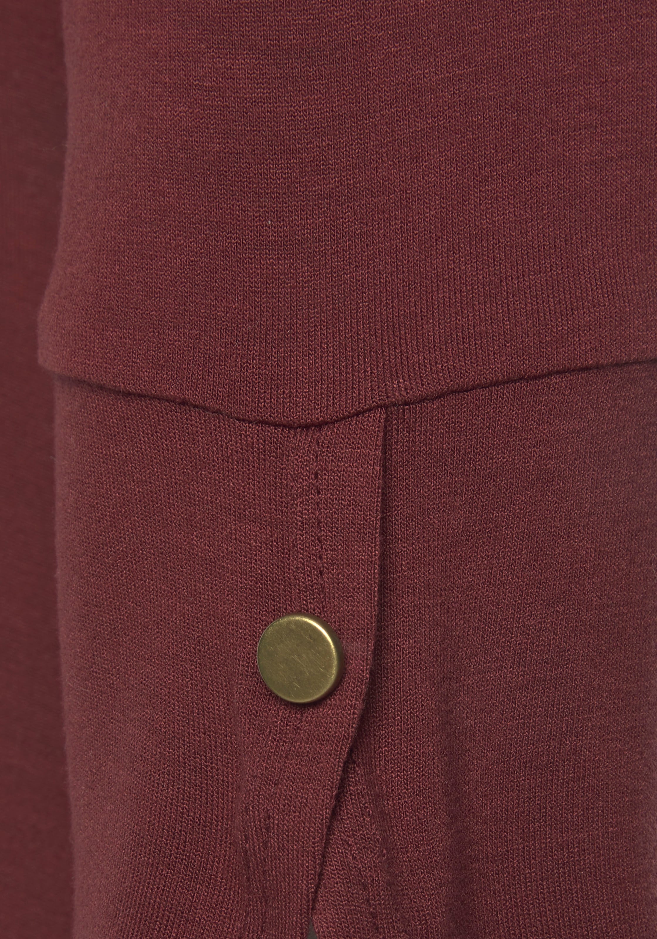 Vivance 3/4-Arm-Shirt »mit Manschetten und goldfarbenen Knöpfen« aus weichem Viskose-Stretch