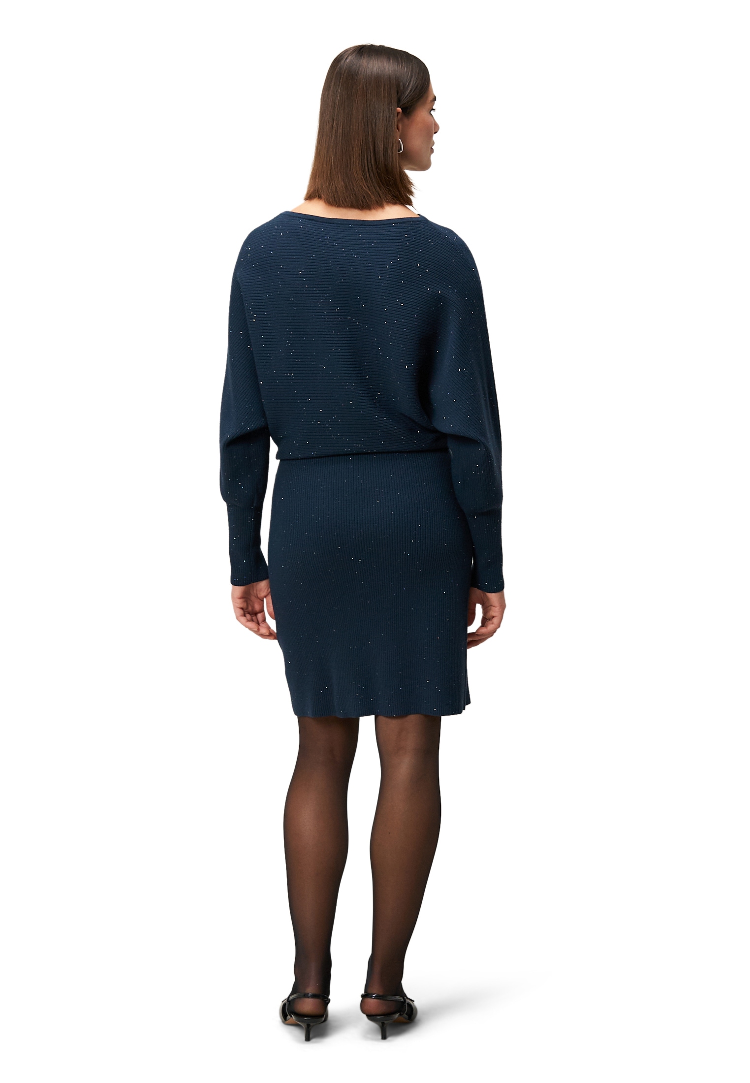 Zero Strickkleid »Damen Strickkleid mit Pailletten« Ohne Tasche Pailletten