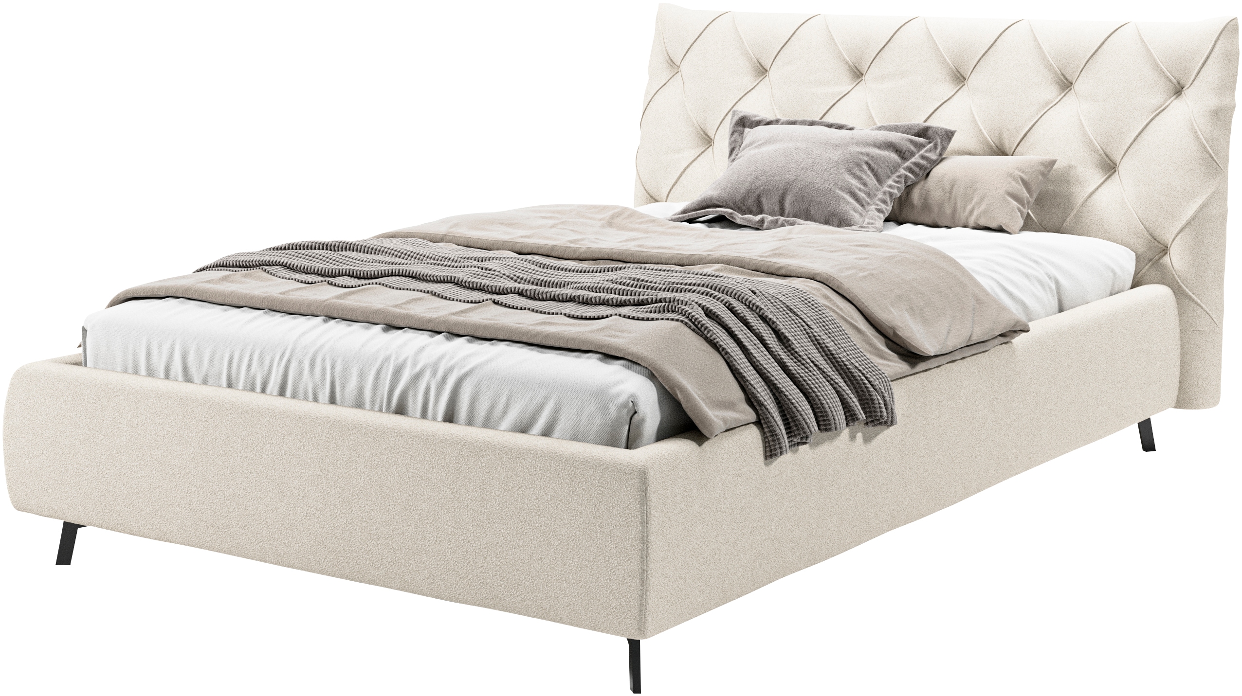 Home affaire "Elloree, in 4 Breiten bis 200cm, auch in Leder" Kopfteilhöhe 105 cm, belastbar bis 280 kg, auch in Überlänge 220cm