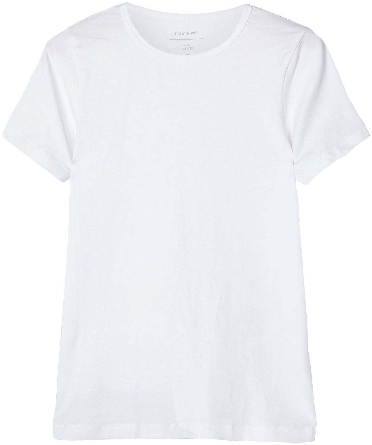 Thumbnail - Name It T-Shirt "NKMT-SHIRT – T-Shirt im 2er-Pack mit Rundhals" 2er-Pack, 2 Stk. unifarben, casual, slim fit, Jersey, Ru...