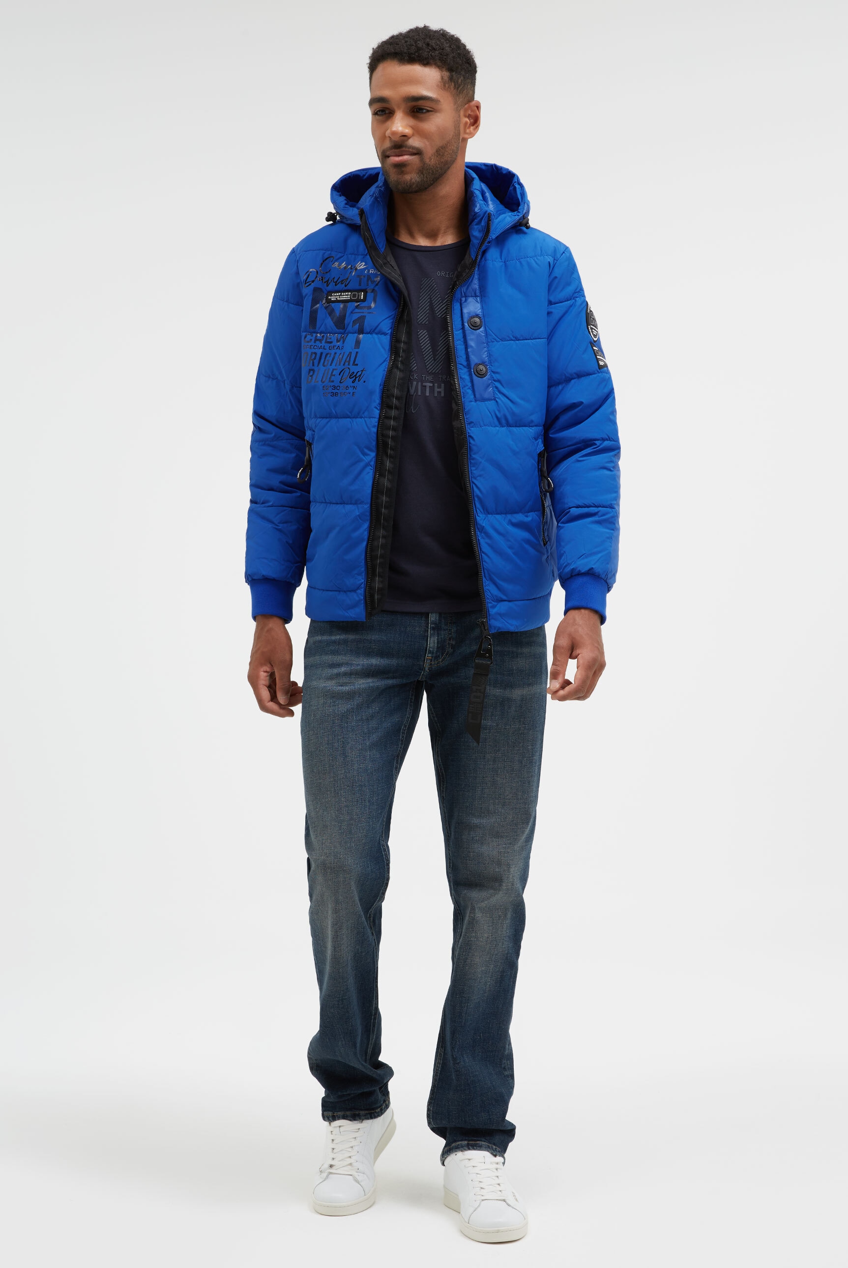 CAMP DAVID Winterjacke, mit Kapuze, mit Innentaschen