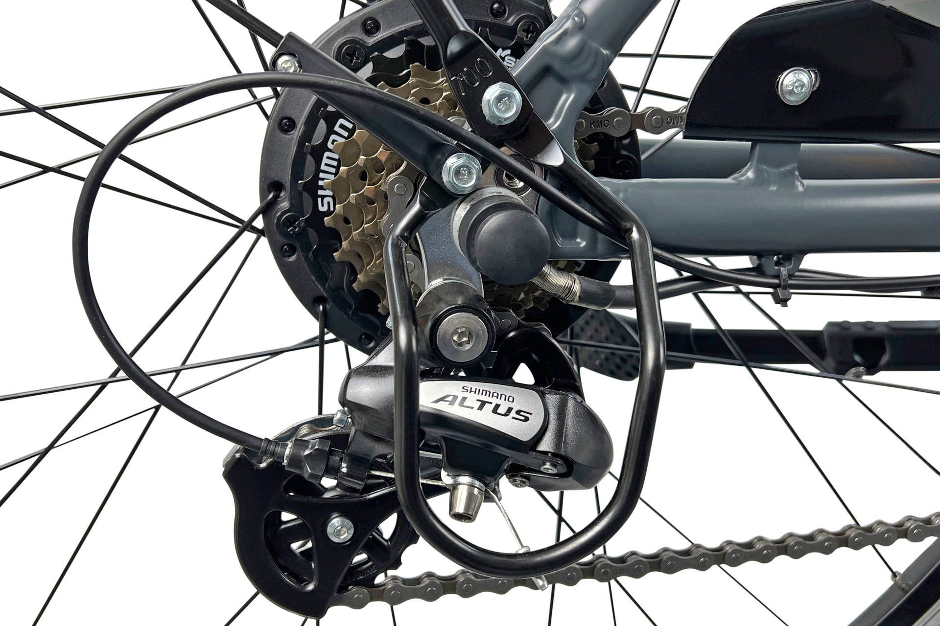 LLobe »City E-Bike 28" County anthrazit« 7 Gang Shimano Altus Schaltwerk Kettenschaltung Heckmotor 250 W