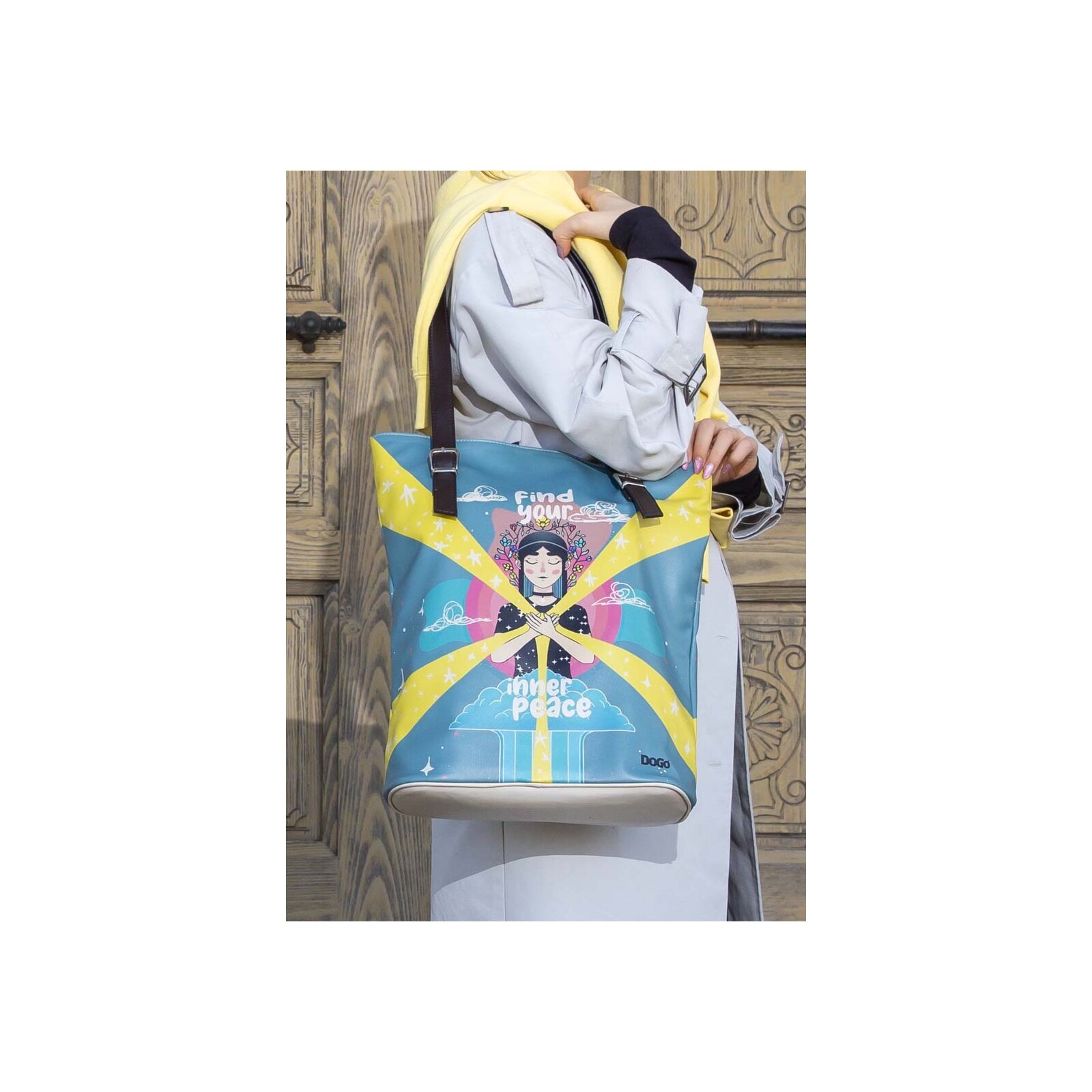 DOGO Umhängetasche »Tallbags Find Your Inner Peace Damen Handtaschen (Fashion) /«, Vegan
