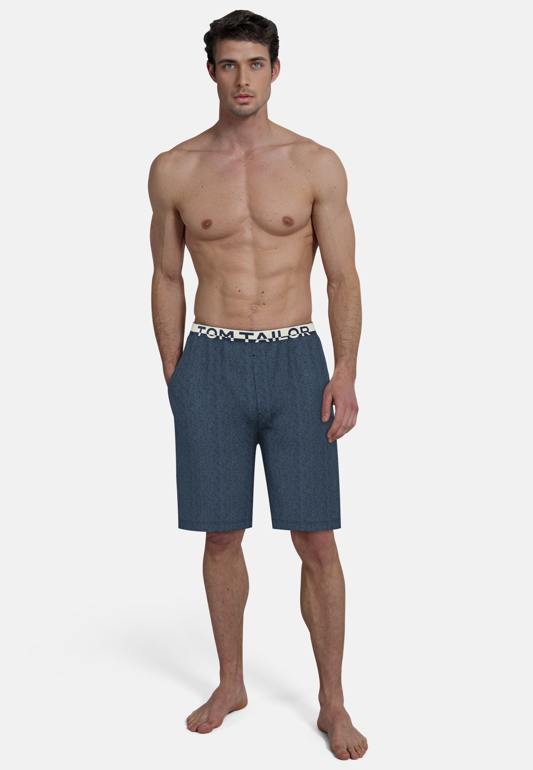 Thumbnail - TOM TAILOR Bermudas "Brügge" Logobund, Seitentaschen, locker, bequem, atmungsaktiv, Baumwollmix