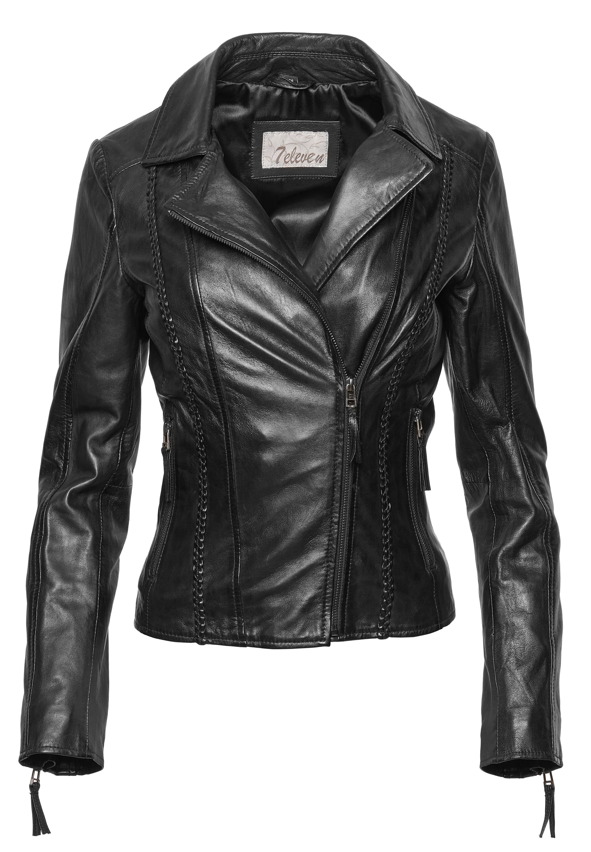 7eleven Bikerjacke "SEJADY" ohne Kapuze mit Ziernähten