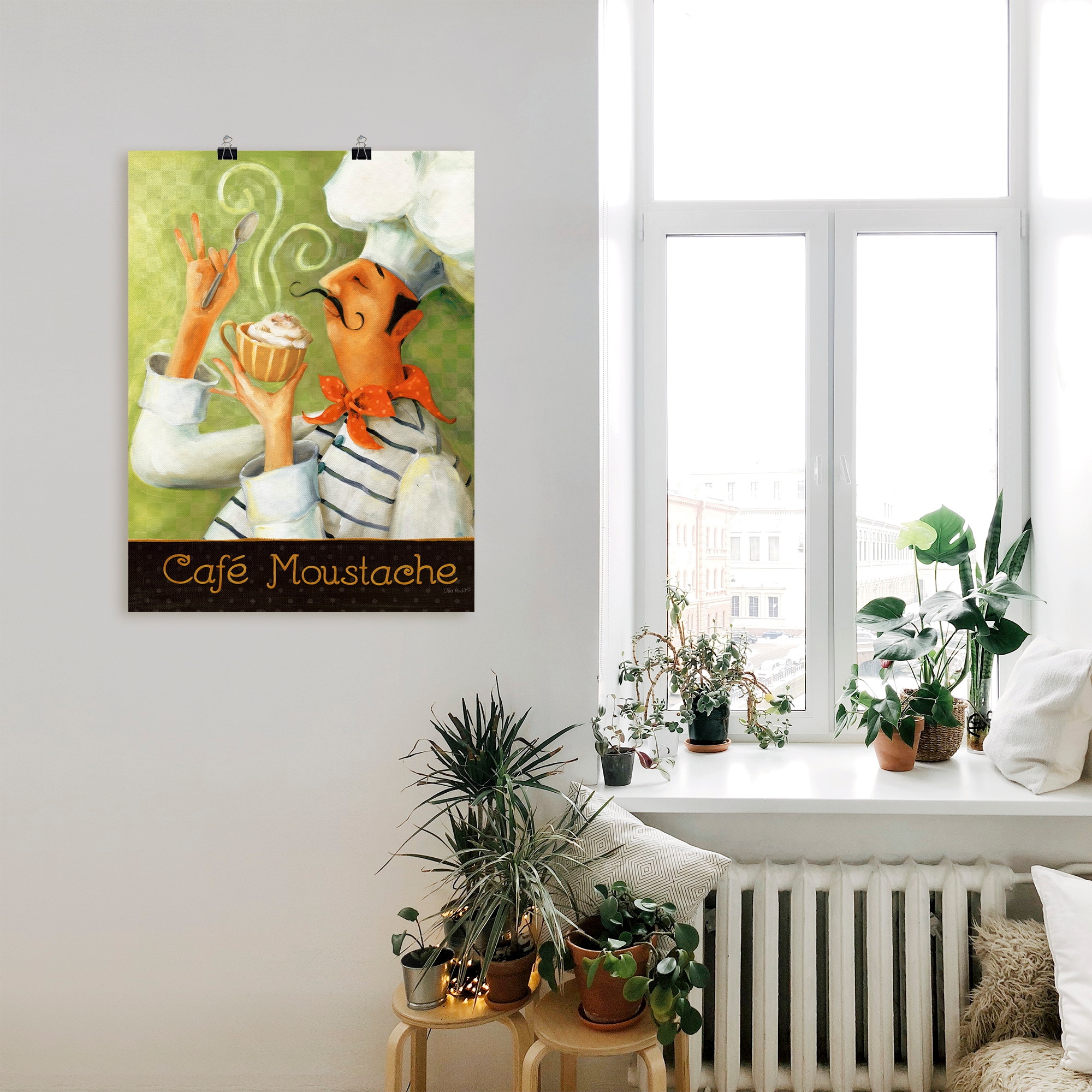 Artland Poster »Cafe Moustache II«, Getränke, (1 St.), als Leinwandbild, Wandaufkleber oder Poster in versch. Größen
