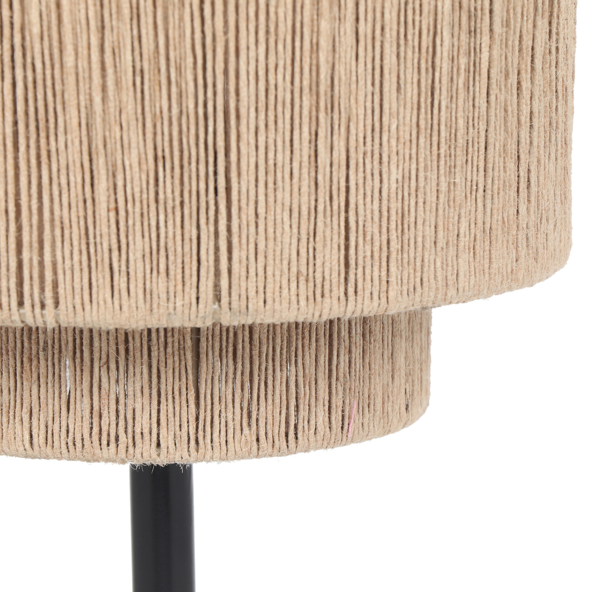 TRIO Leuchten Tischleuchte »SMILLA, runde Tischlampe mit Jute Lampenschirm Ø 21 cm Höhe 45cm« E27 1 Stk. warmweiß - kaltweiß exkl 1x E27 max 10W, Schnurschalter, Nachttischlampe, Wohnzimmer