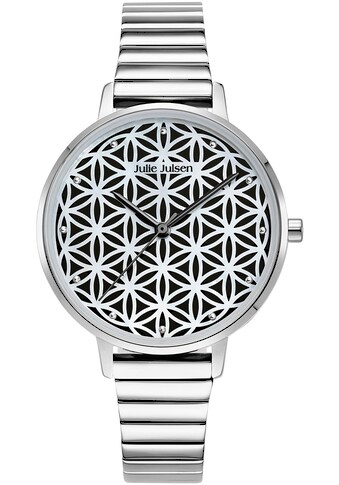 Julie Julsen Quarzuhr » Flower of Life Silver Pearl...