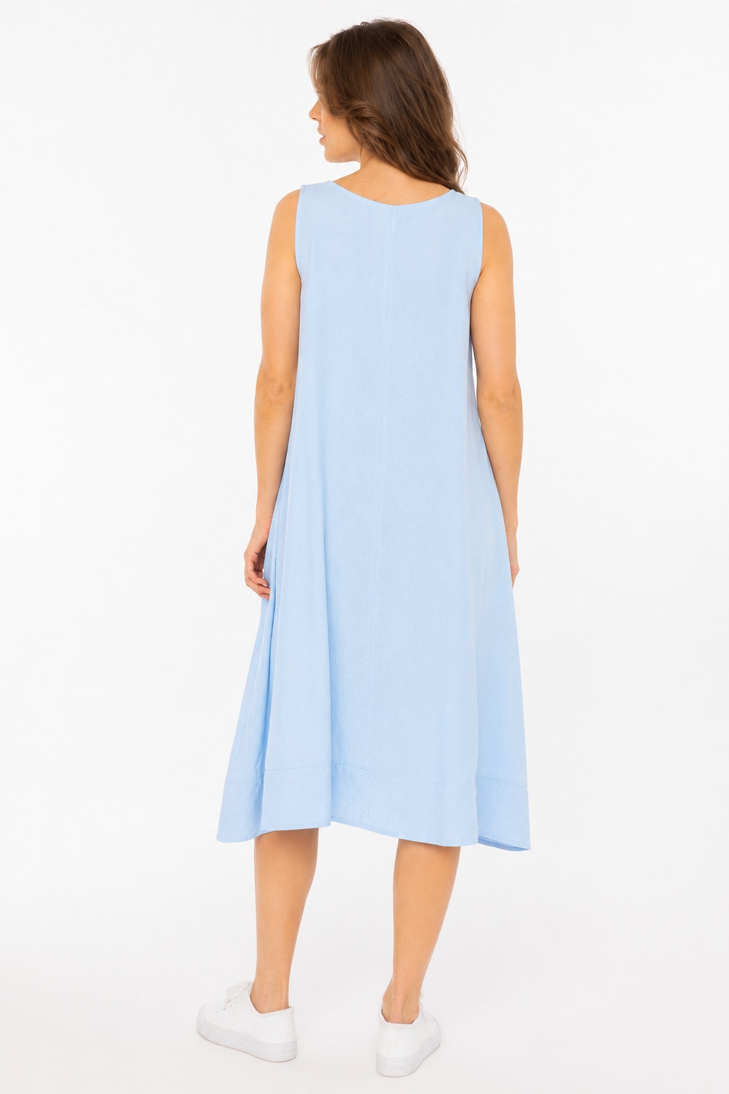 Zwillingsherz Sweatkleid »"Uni & Summer"« breite Träger,  hinten leicht länger, figurumspielend, aus Viskose