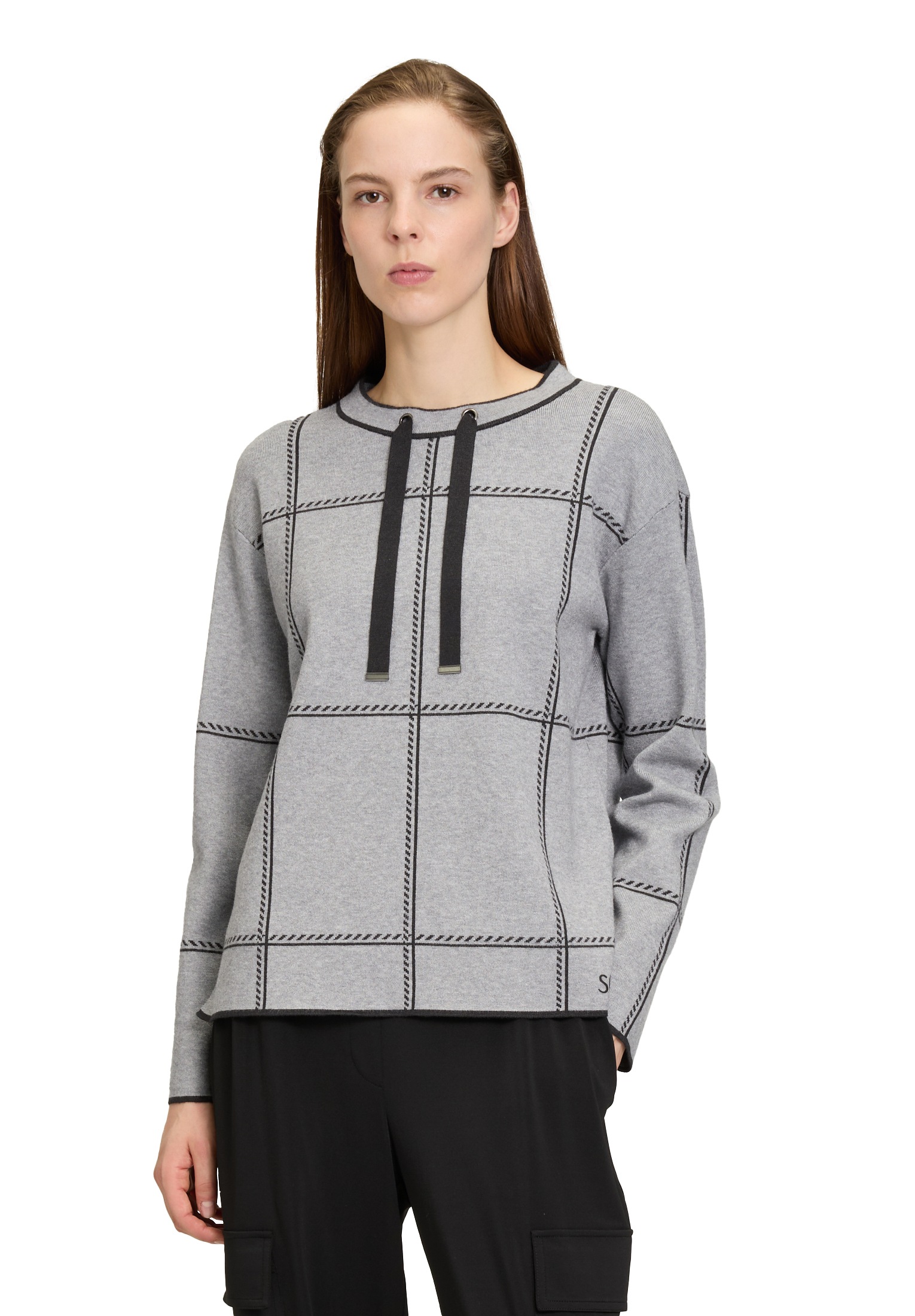Betty Barclay Strickpullover "Damen Strickpullover kariert", 1 Stk. Jacquar günstig online kaufen