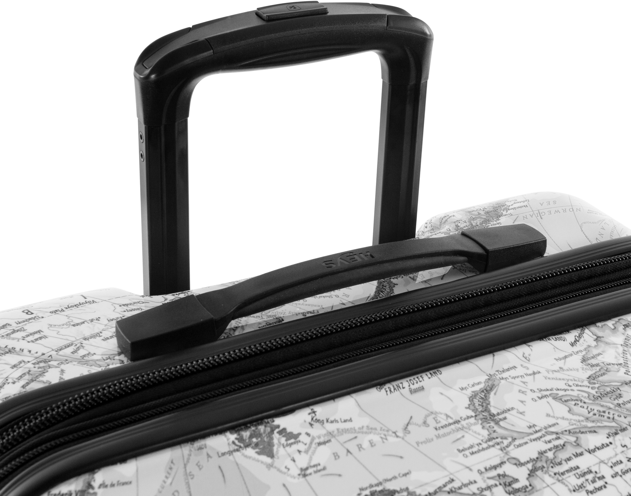 Heys Hartschalen-Trolley »Journey 3G schwarz/weiß, 76 cm«, 4 Rollen, Hartschalen-Koffer Koffer groß TSA Schloss Volumenerweiterung