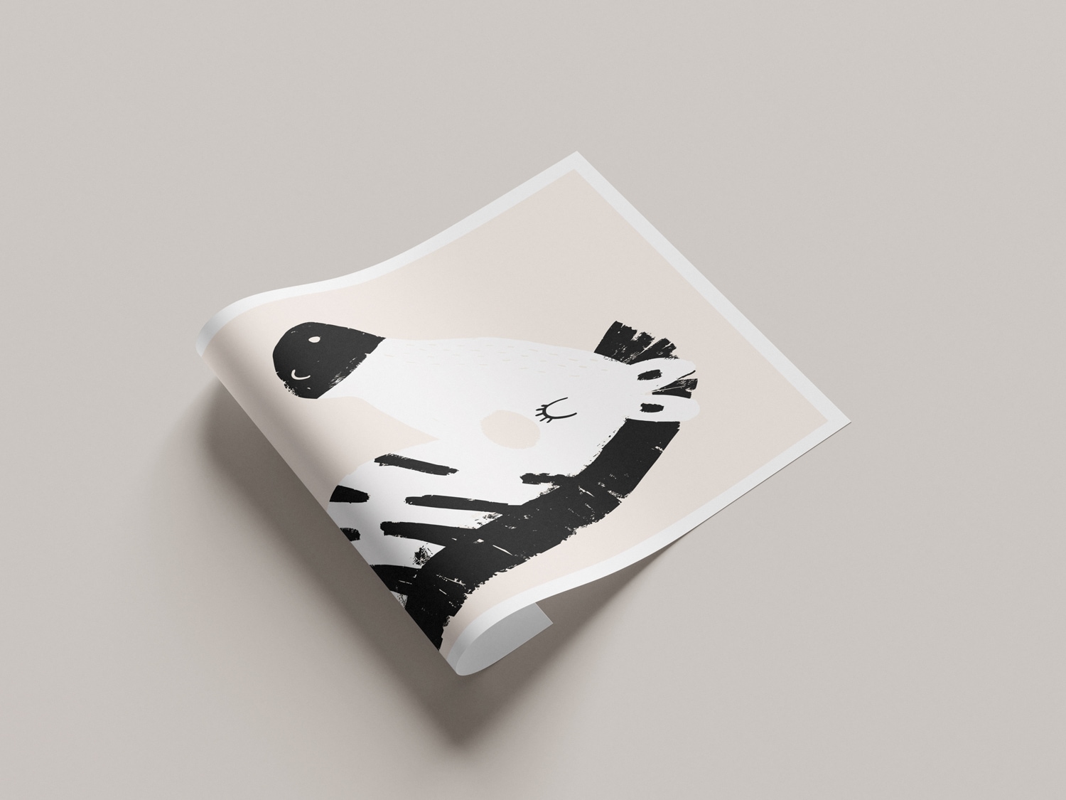 Lüttenhütt Bild mit Rahmen »oder Poster, Zebra im Profil«, Fantasy-Tiere-Zebra Bilder, (1 St.), HD Premium Druck