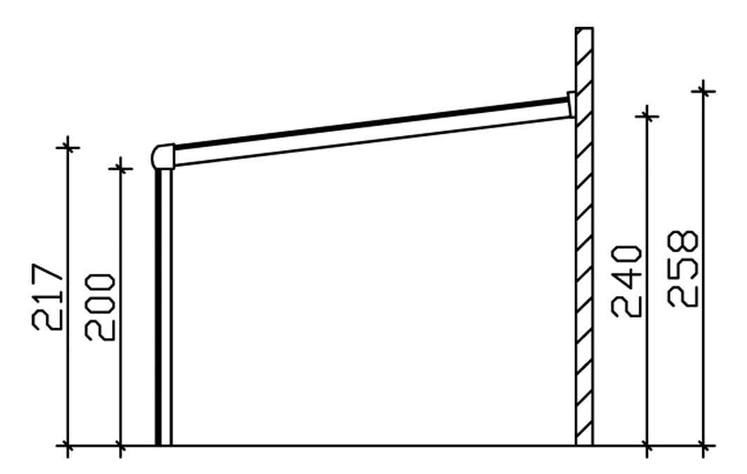 Skanholz Terrassendach »Modena«, 541 cm Breite, verschiedene Tiefe