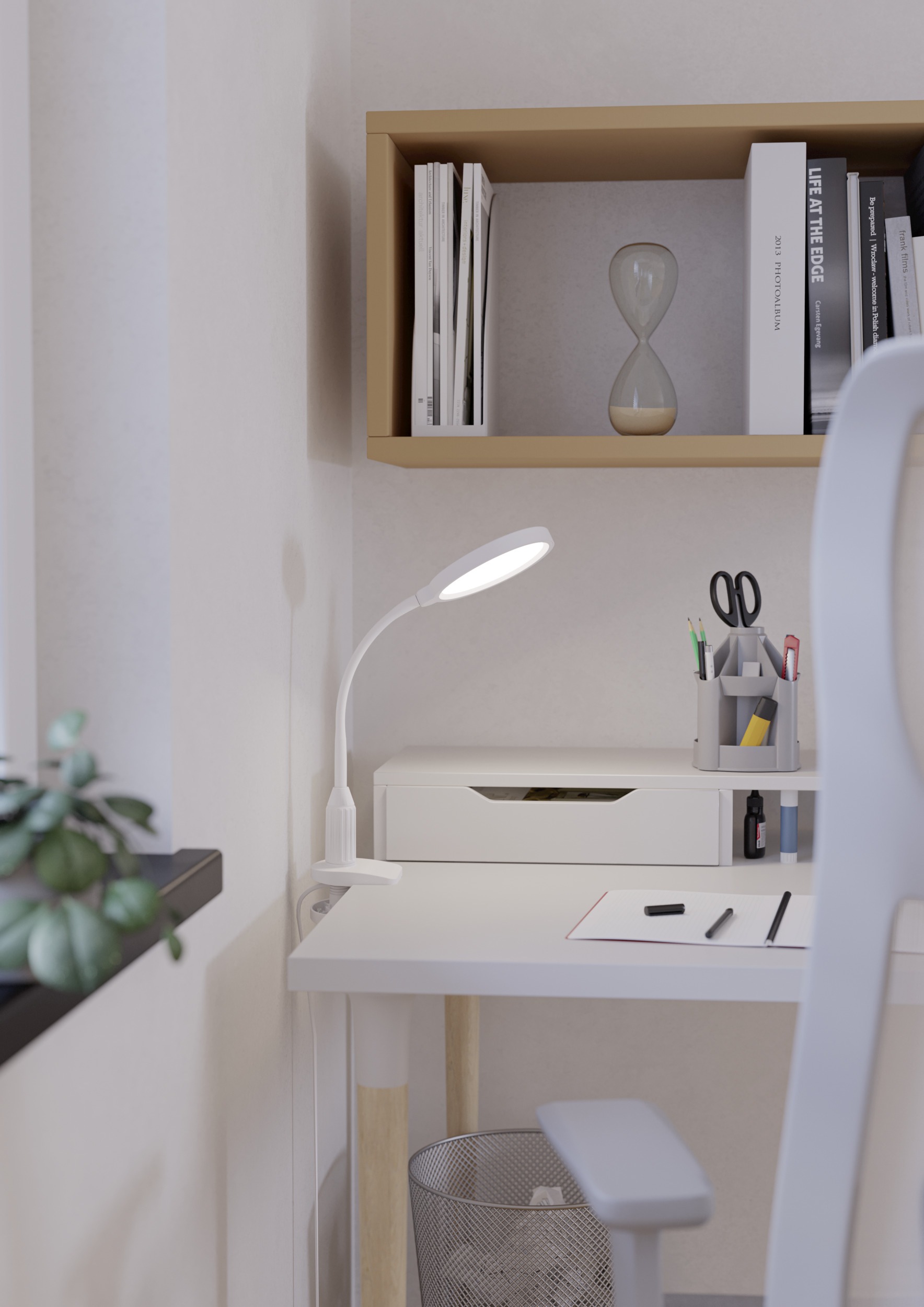 EGLO Klemmleuchte »LAURO Klemmlicht - Kunststoff - LED - 1X5,5W - IP20« LED-Modul 1 Stk. Kaltweiß | Neutralweiß | Warmweiß Klemmlampe, Schreibtischlampe, Leselampe, L26,5 x B14 x H37,5 cm