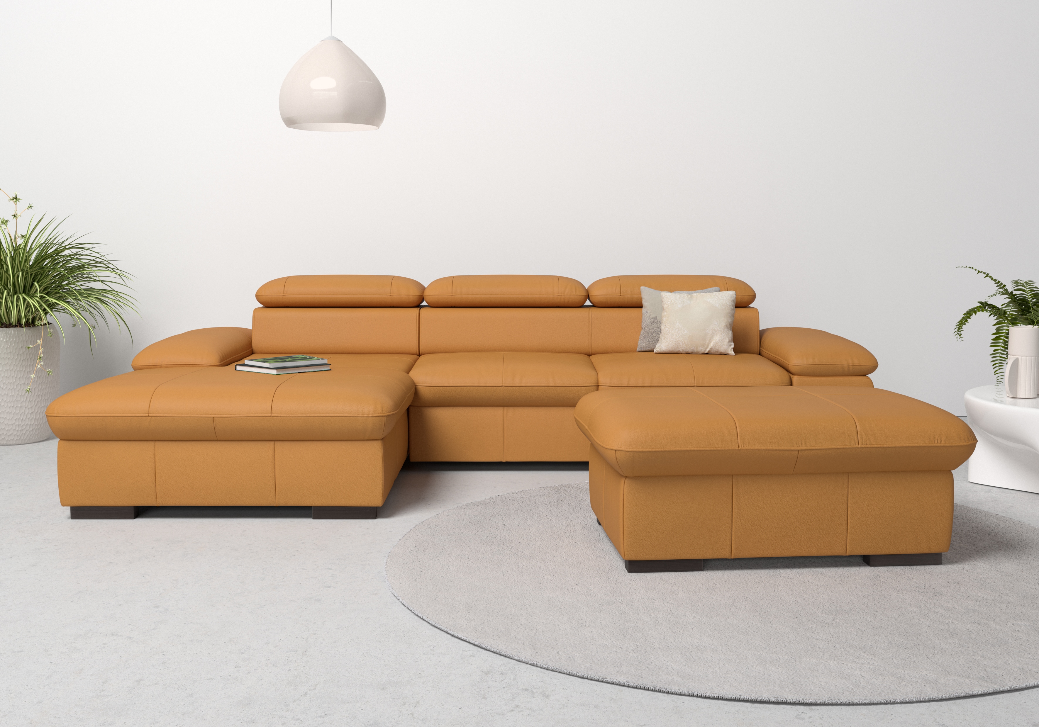 OTTO home Ecksofa "Alberto L-Form" mit Kopfteilverstellung, wahlweise mit Schlaffunktion