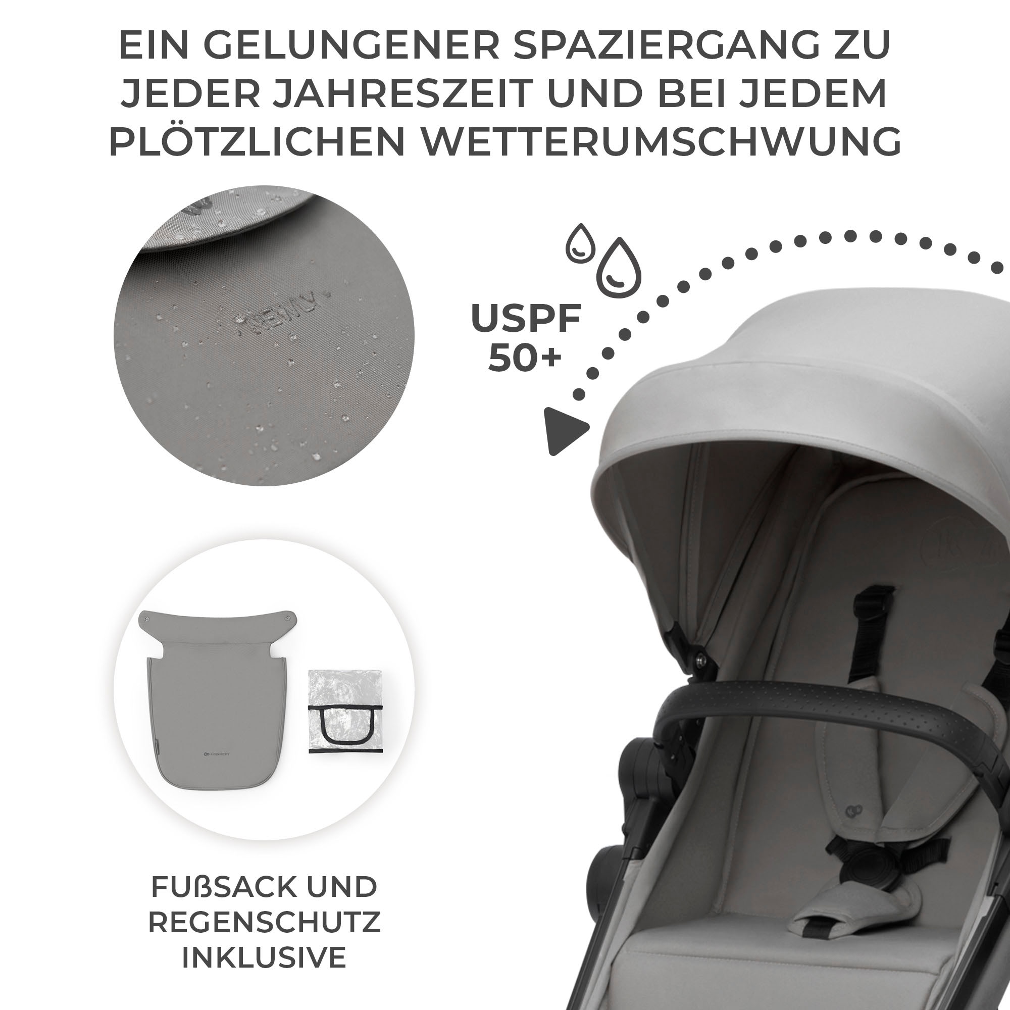 Kinderkraft Kombi-Kinderwagen »NEWLY 4IN1 MINK PRO« 22 kg