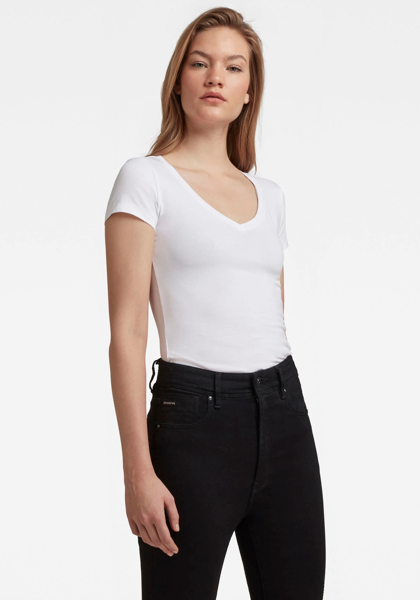 G-STAR "Base v t wmn cap sl" mit kleinem Logodruck vorne günstig online kaufen