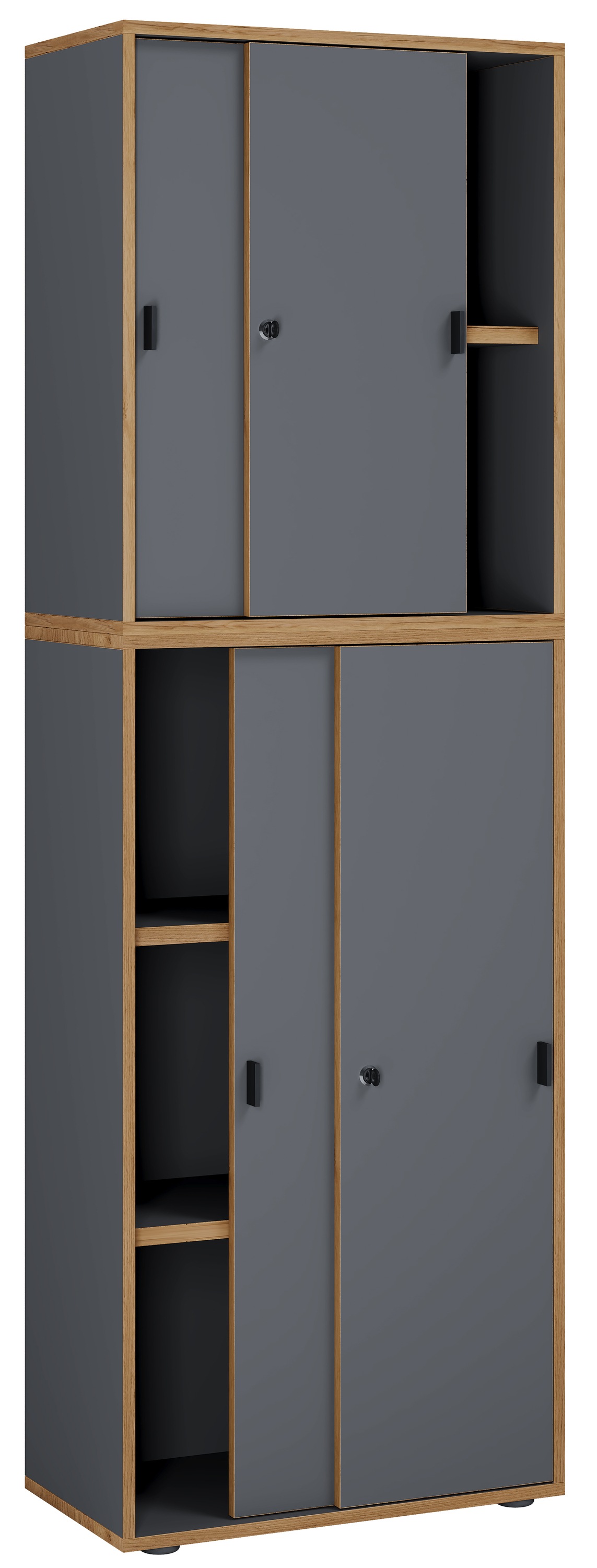 VCM Aktenschrank »Büroschrank Aktenschrank Schiebetüren Salia 5fach« 1 Stk. tlg.