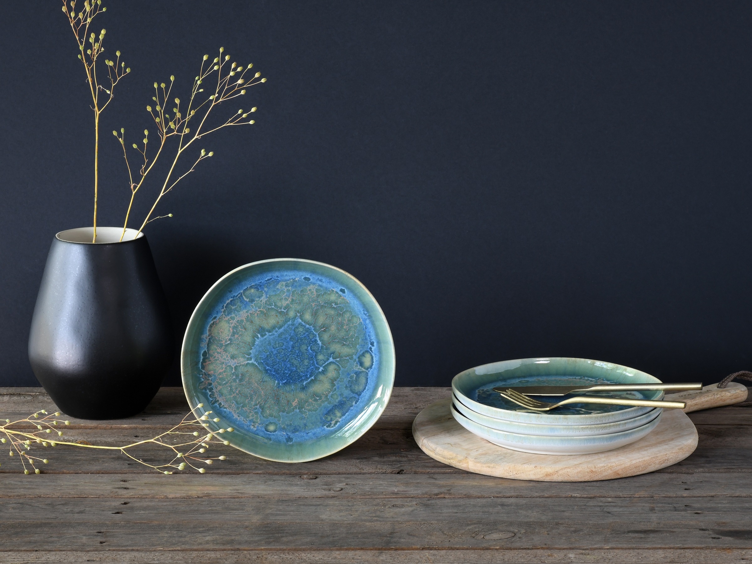 CreaTable Dessertteller »Yuki« reaktiver Digitaldruck, jedes Stück ein Unikat