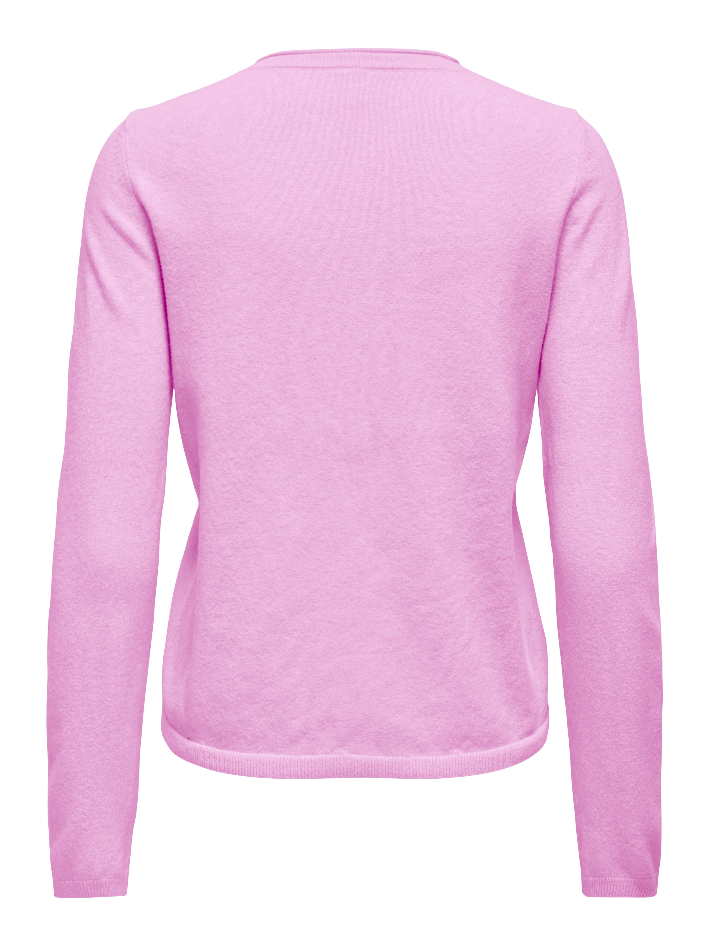 ONLY Strickjacke »ONLLOYAL LIFE LS O-NECK BUT CAR KNT NOOS« gerippte Ärmelbündchen