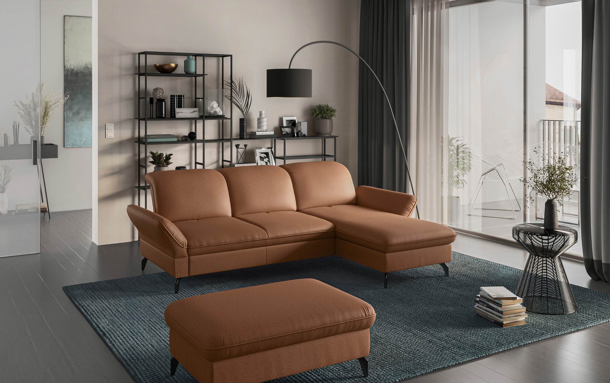 sit&more Ecksofa "Leandro L-Form" Wahlweise mit Bett-, Kopfteil - und Armle günstig online kaufen