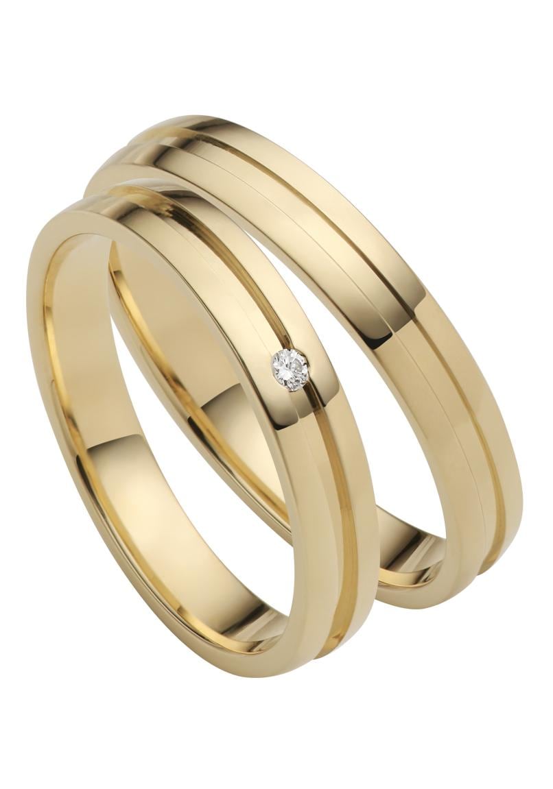 Firetti Trauring »Schmuck Geschenk Gold 750 Hochzeit Ehering "LIEBE"«, Made in Germany, wahlweise mit oder ohne Brillant