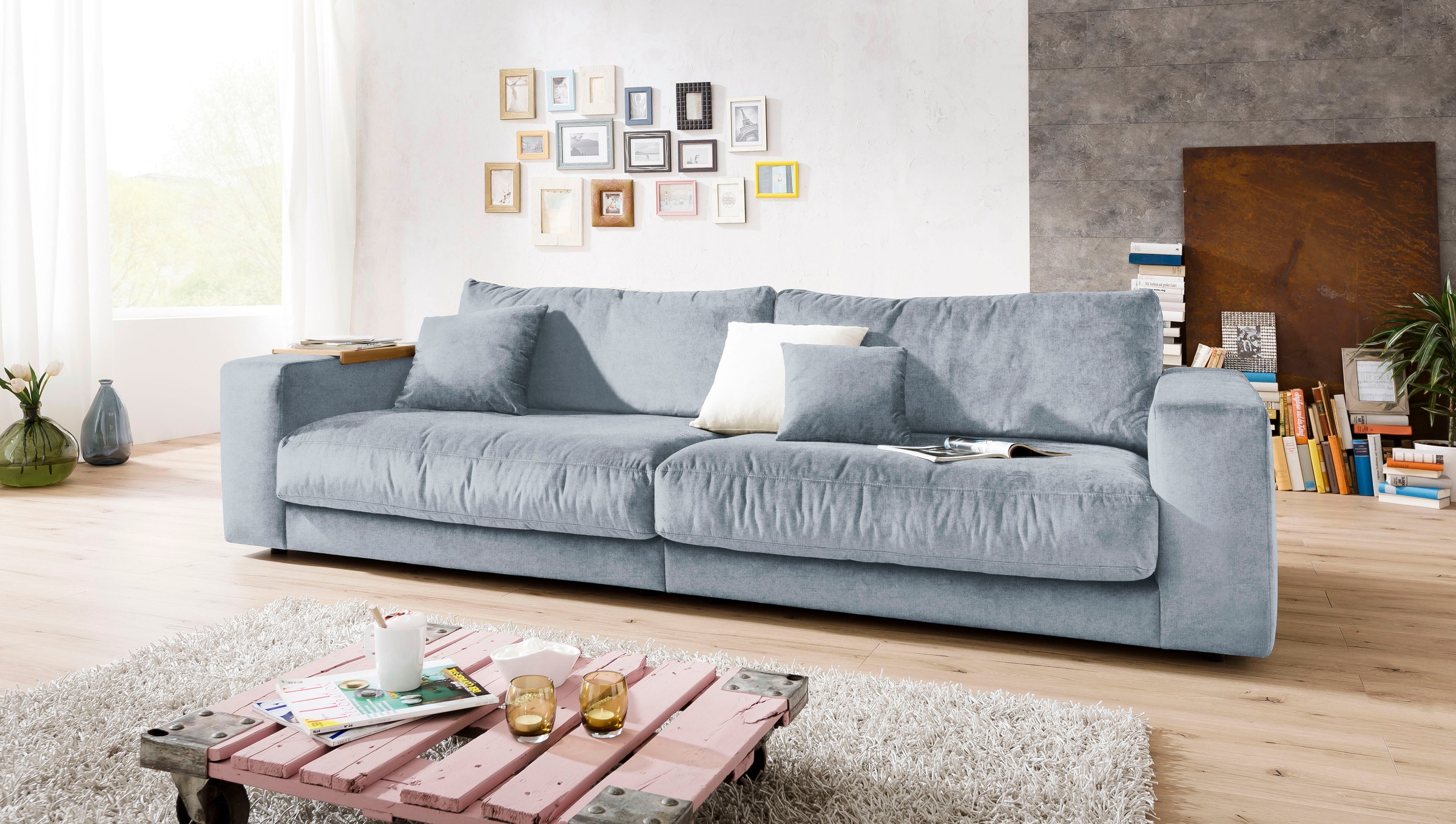 3C Candy Big-Sofa Wahlweise kaufen »Enisa Easy care mit 1 II«, Flatterkissen, BAUR Flecken-Schutz-Bezug | incl