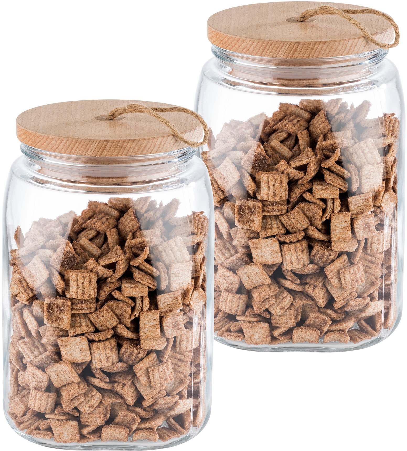 APS Vorratsglas "Woody" Set, 2 Stk. tlg. inkl. Holzdeckel, 2,5 Liter günstig online kaufen