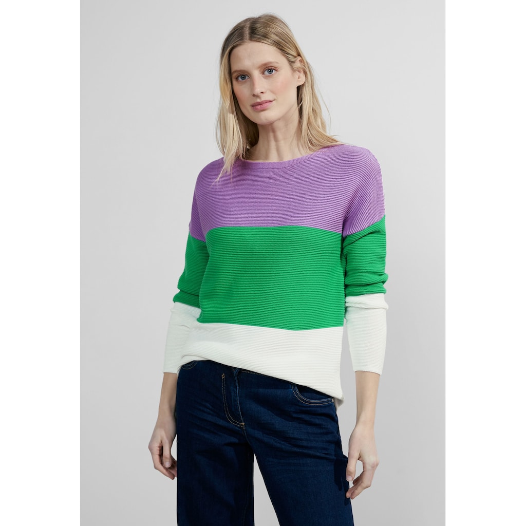 Cecil Strickpullover, mit Colorblocking