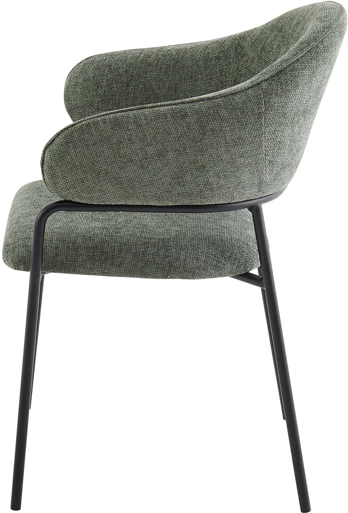 byLIVING Esszimmerstuhl »Curve«, (Set), 2 St., Webstoff, moderner Stoff Stuhl mit gemütlichem Sitzkomfort, verschiedene Farben.