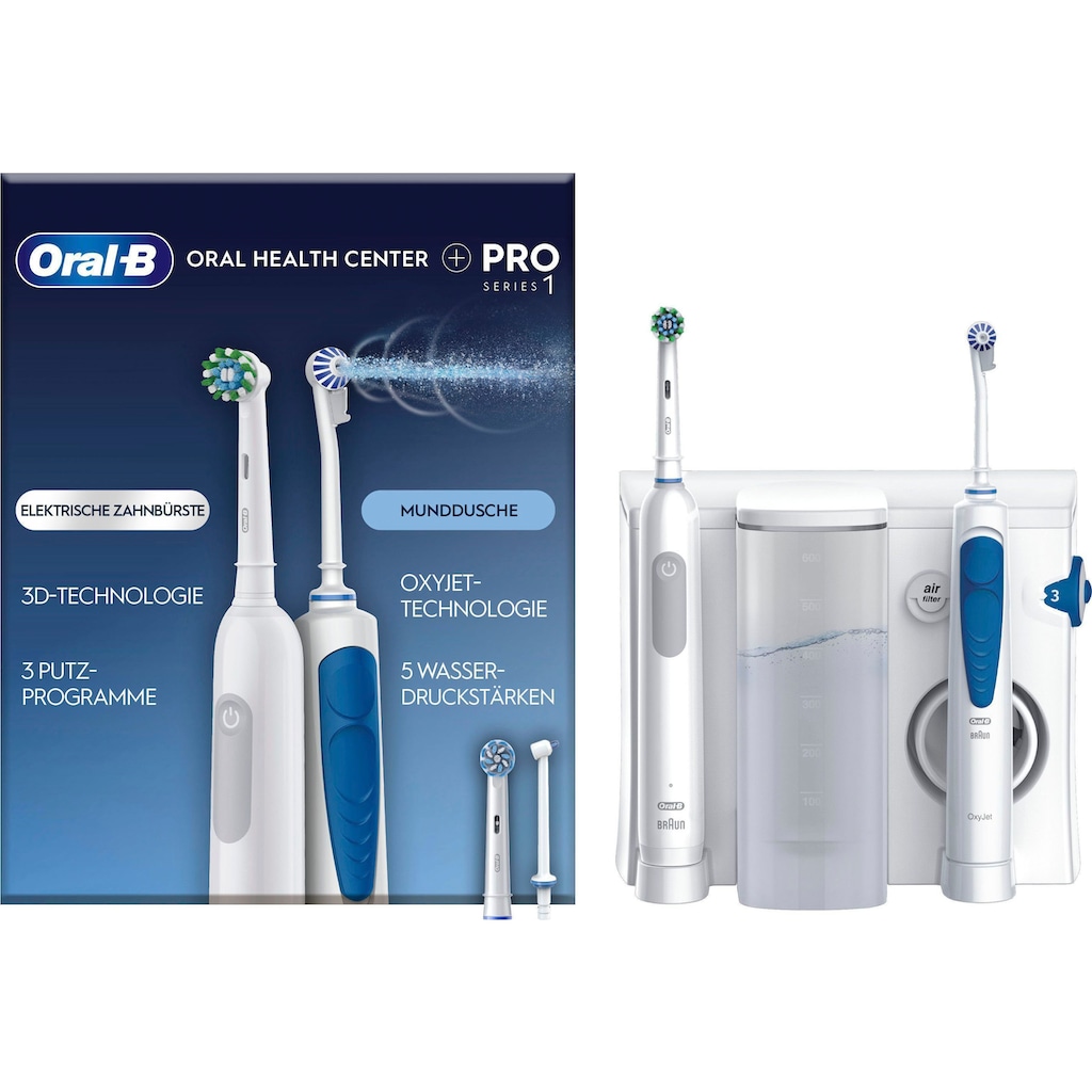 Oral-B Munddusche »Oral Health Center«, mit PRO Series 1 elektrische Zahnbürste