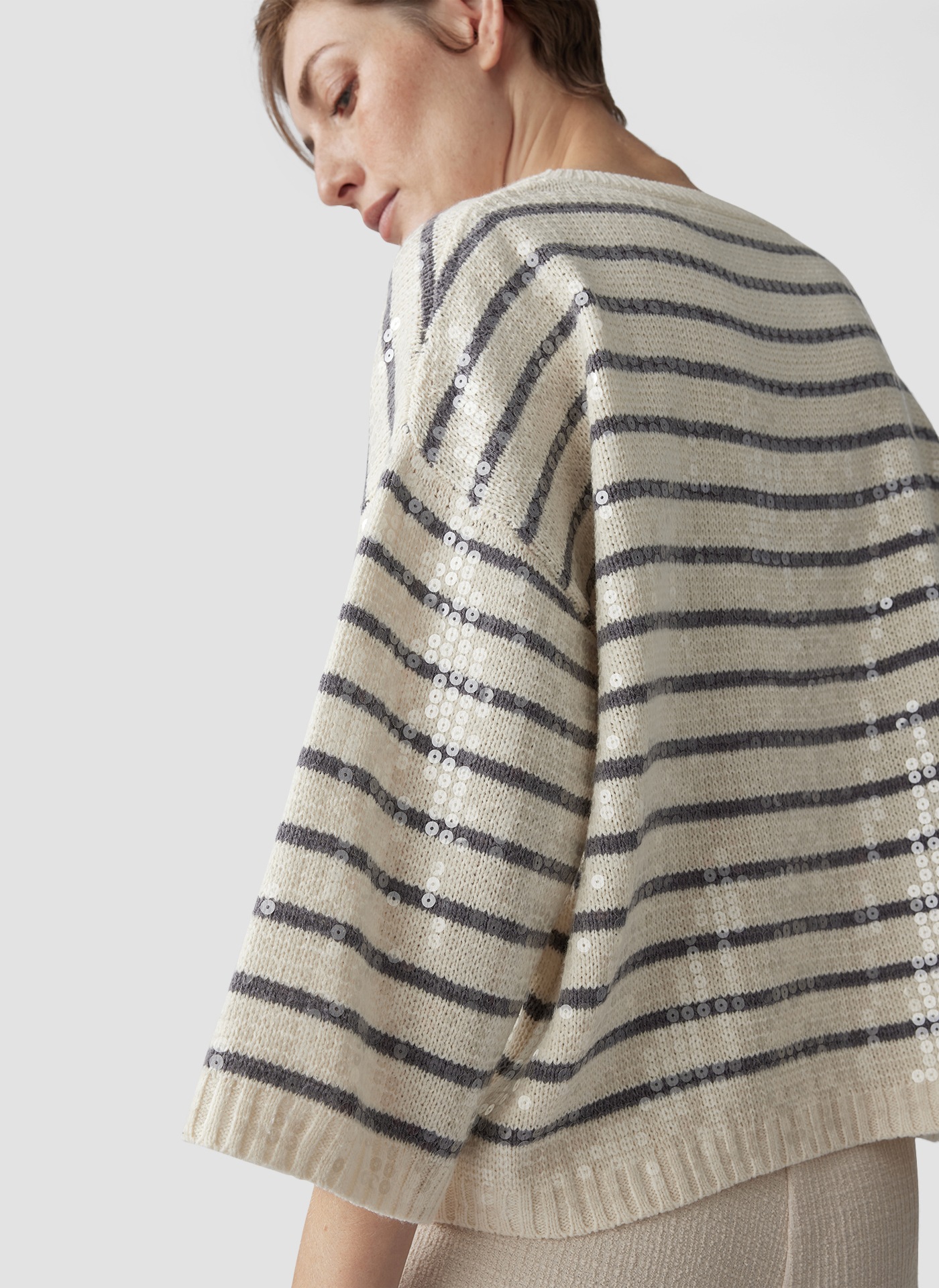 LeComte Strickpullover »LeComte Pullover mit Streifen und Pailletten«