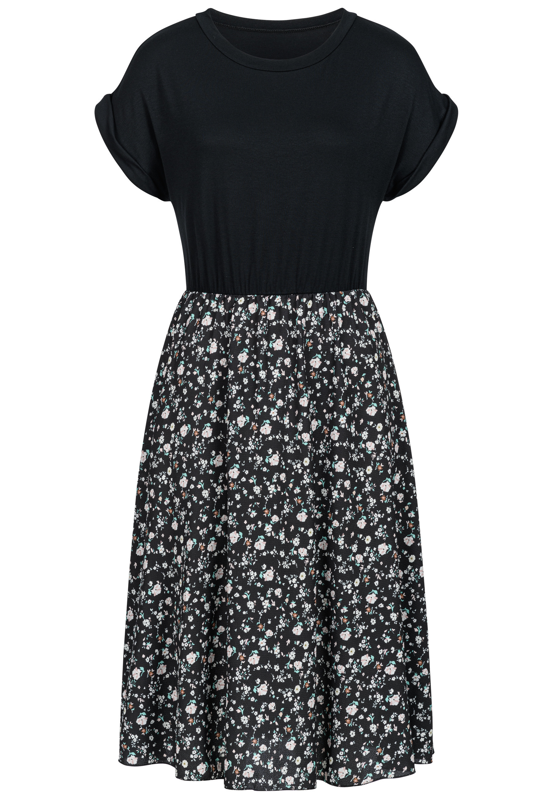 CLOUD 5IVE Shirtkleid "CLOUD 5IVE T-Shirt-Dress with flower print" 1 Stk. tlg.