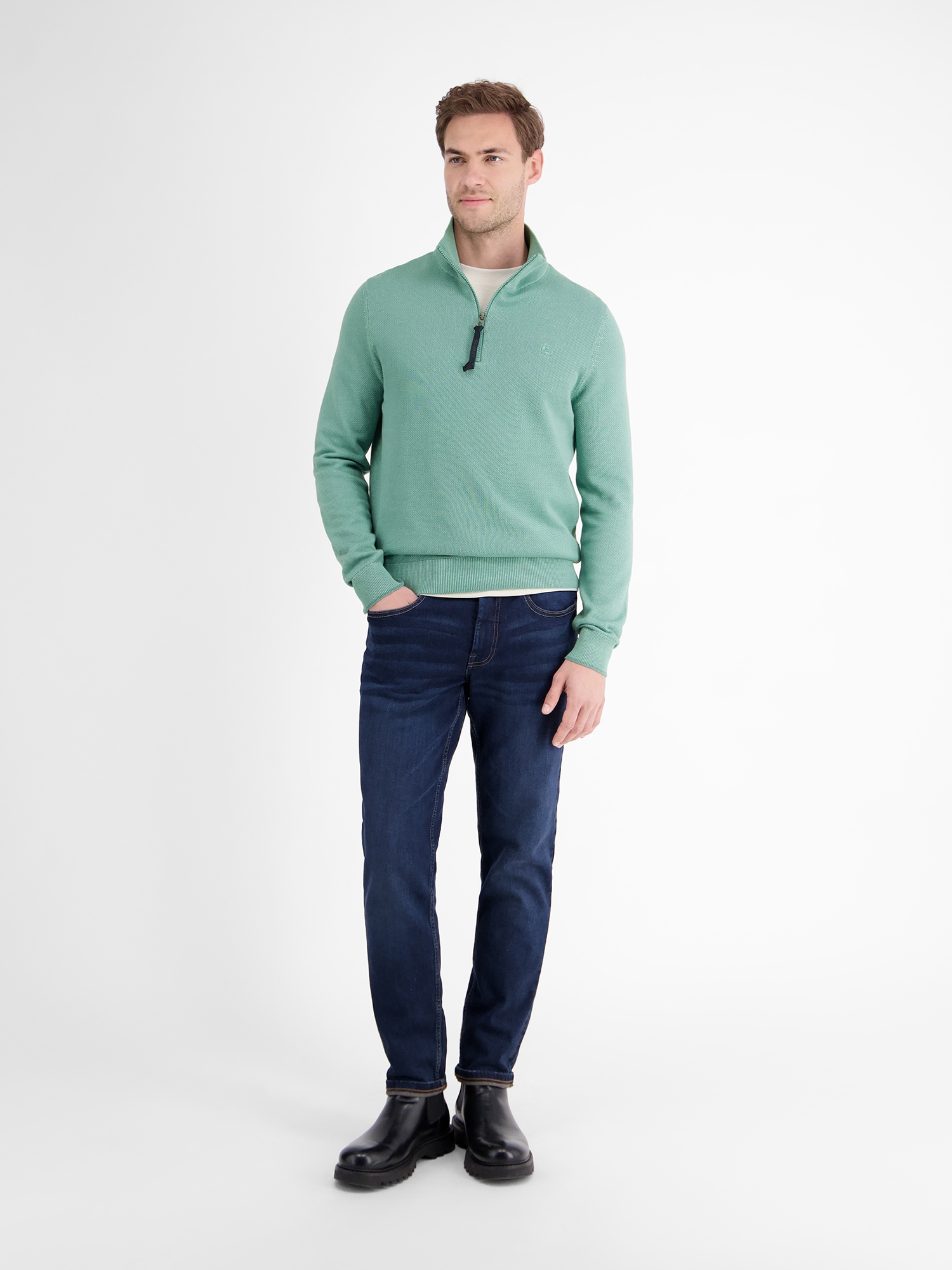 LERROS Troyer »LERROS Herren Stricktroyer in lebendiger Optik«