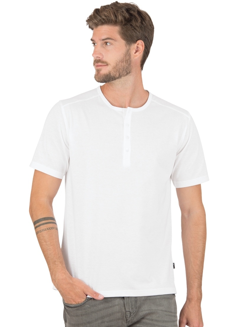 Baumwolle« Knopfleiste Trigema | T-Shirt DELUXE bestellen T-Shirt mit »TRIGEMA ▷ BAUR