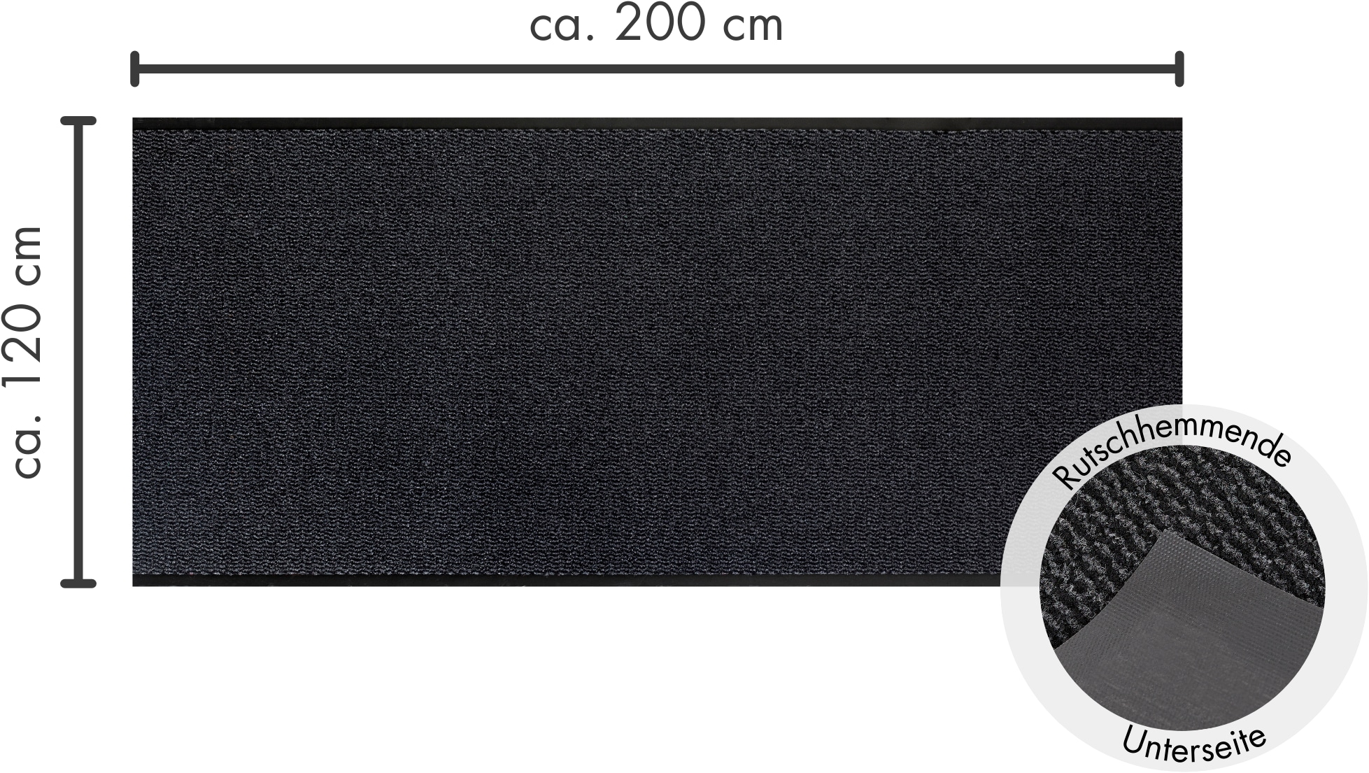Andiamo Fußmatte "Easy, Made in Netherlands" rechteckig 5 mm Höhe Schmutzfangmatte, rutschhemmend, Innen- und überdachten Außenbereich