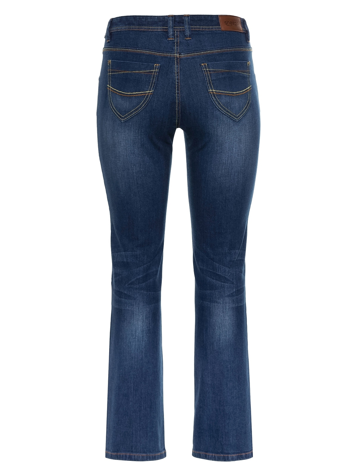 Sheego Stretch-Jeans »Große Größen«, mit gerader Beinform, individuelle Used-Effekte
