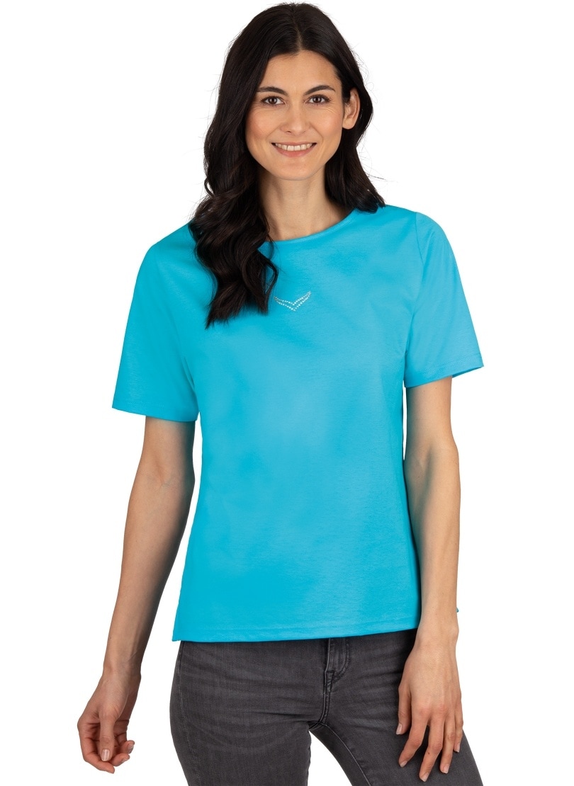 T-Shirt bestellen BAUR »TRIGEMA Kristallsteinen« für Baumwolle | DELUXE Trigema mit T-Shirt
