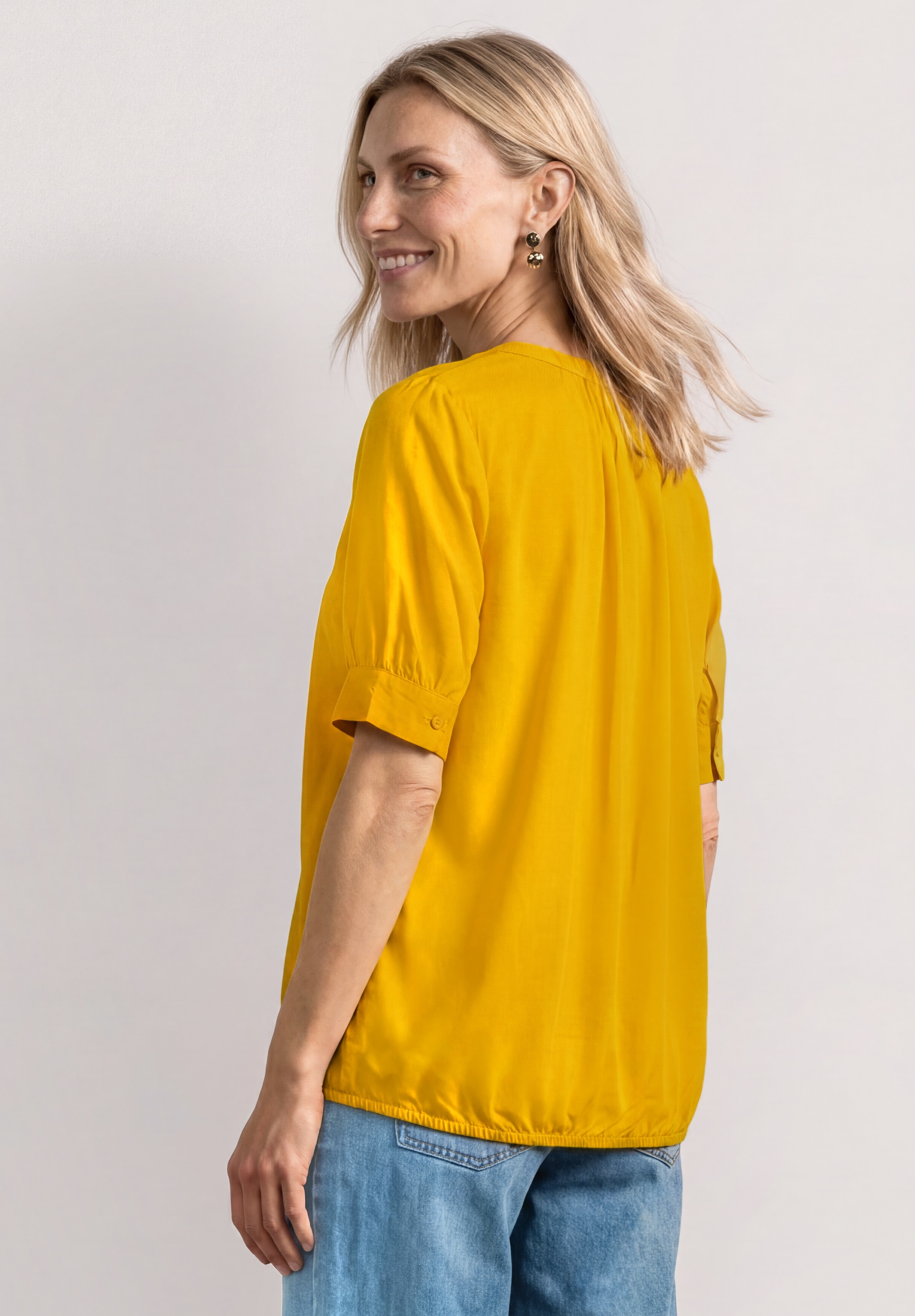 STREET ONE Kurzarmbluse aus softer Viskose