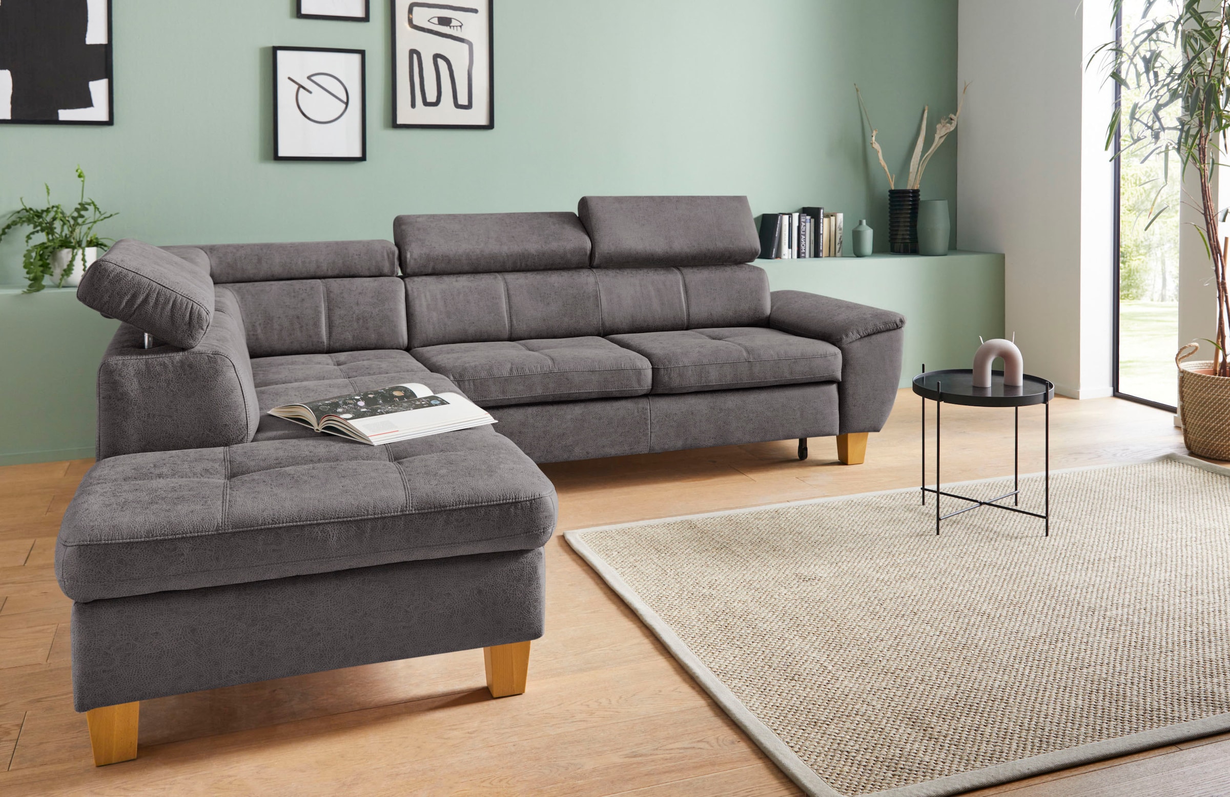 exxpo - sofa fashion Ecksofa "Enya, aufwendige Detailverarbeitung, hoher Si günstig online kaufen